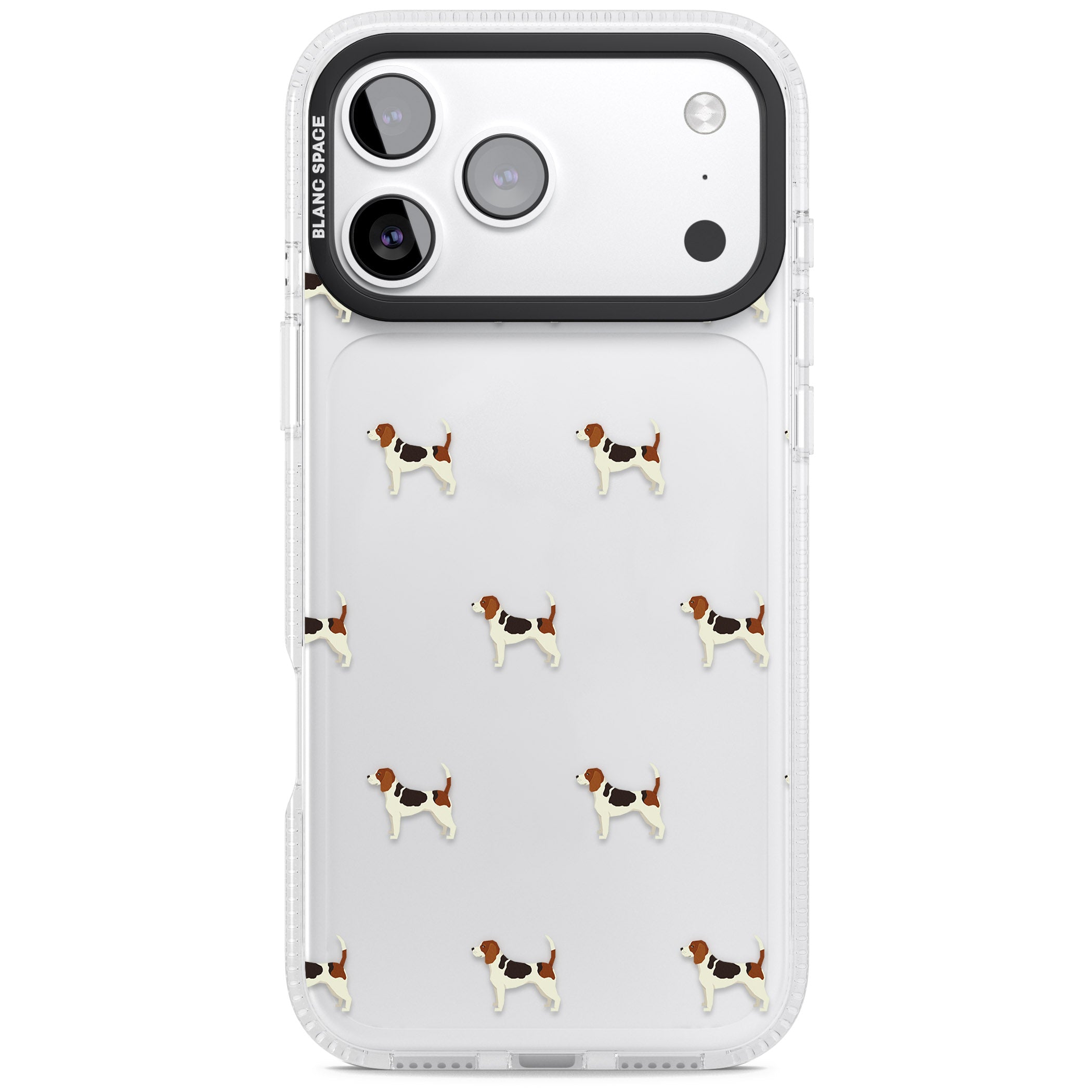 Beagle Dog Pattern iPhone 17 Pro Impact Air Clear Phone Case