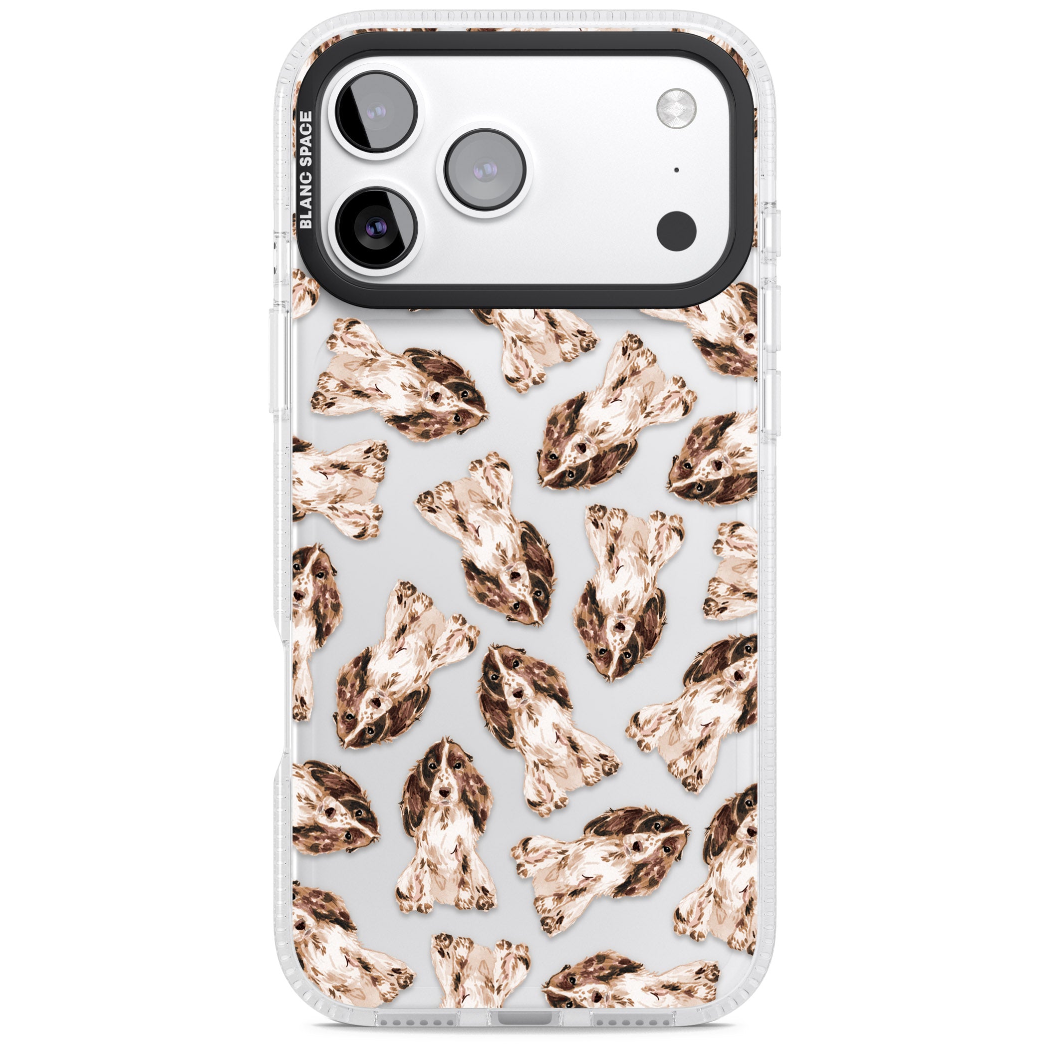 Cocker Spaniel (Brown) Watercolour Dog Pattern iPhone 17 Pro Max Impact Air Clear Phone Case