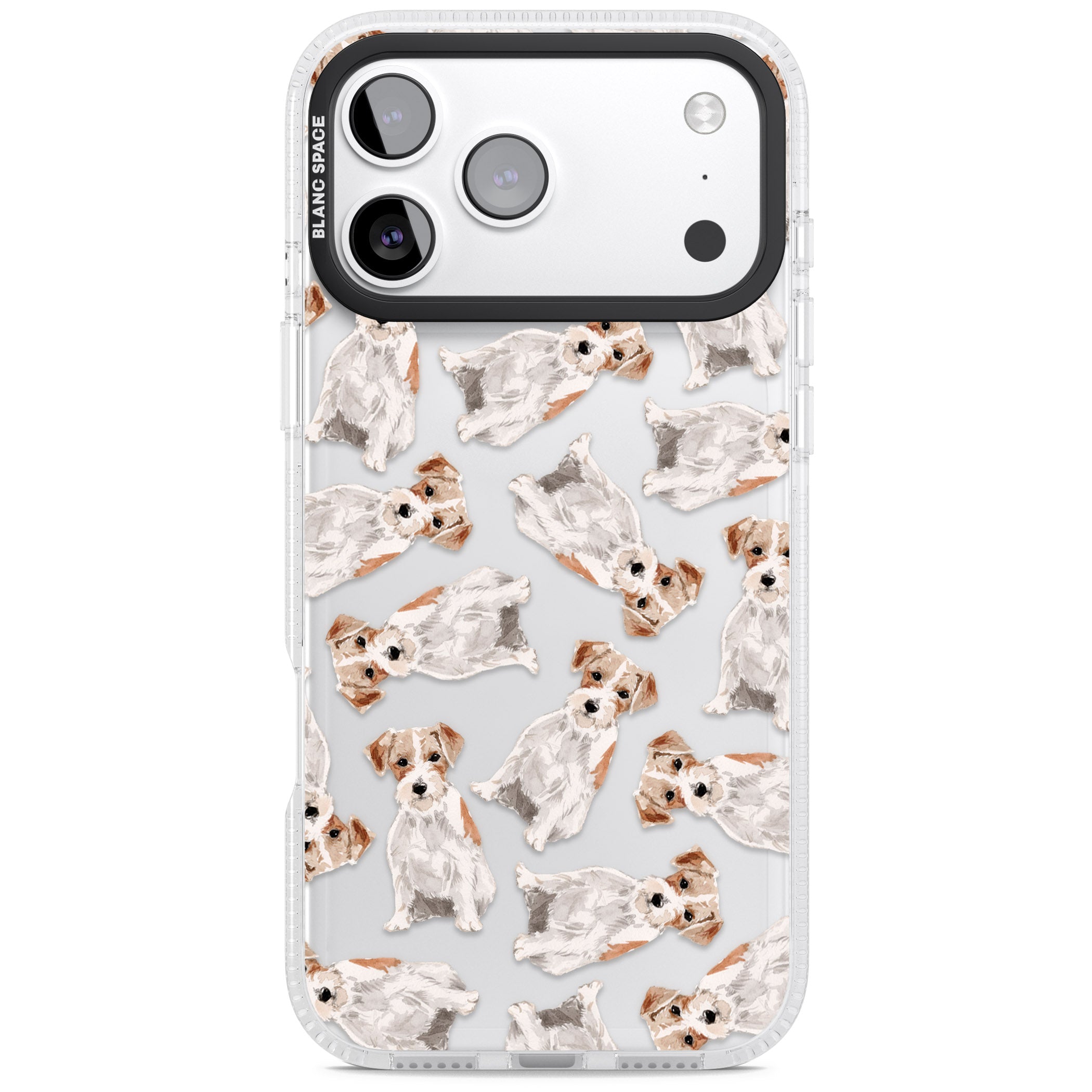 Whimsical Wirehaired Jack Russell iPhone 17 Pro Max Impact Air Clear Phone Case