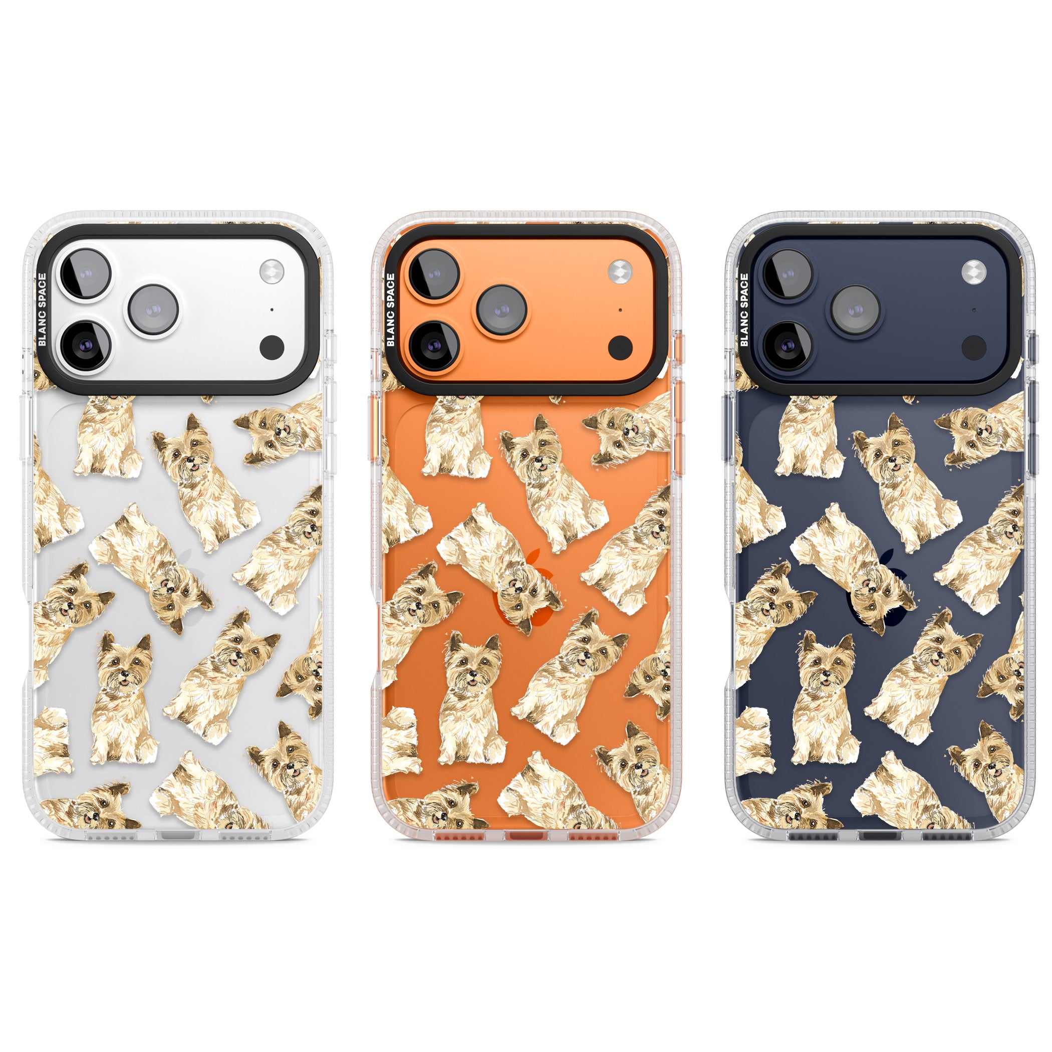 Cairn Terrier Watercolor iPhone 17 Pro Impact Air Clear Phone Case APT Impact Protection