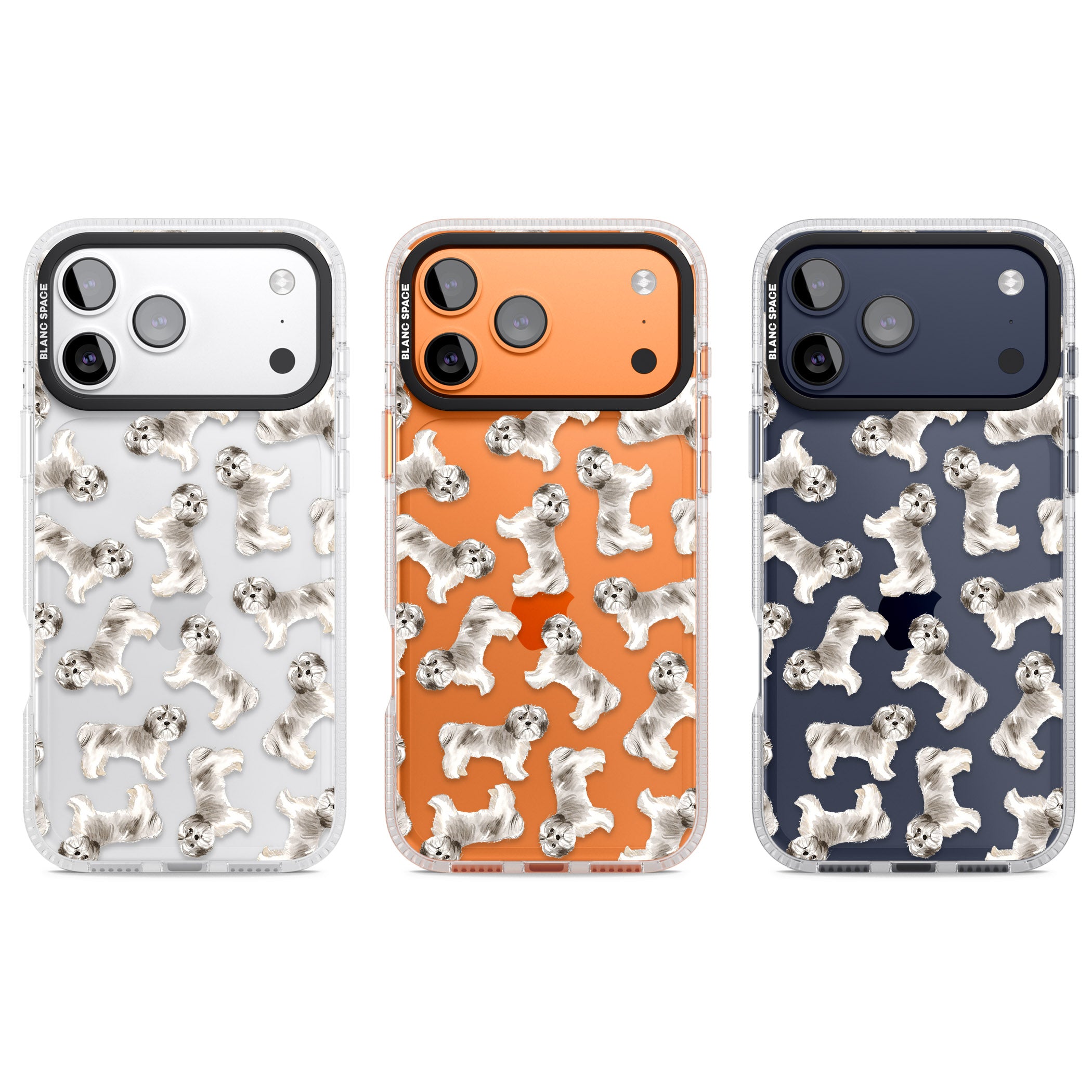 Shih Tzu Dog Pattern iPhone 17 Pro Impact Air Clear Phone Case APT Impact Protection