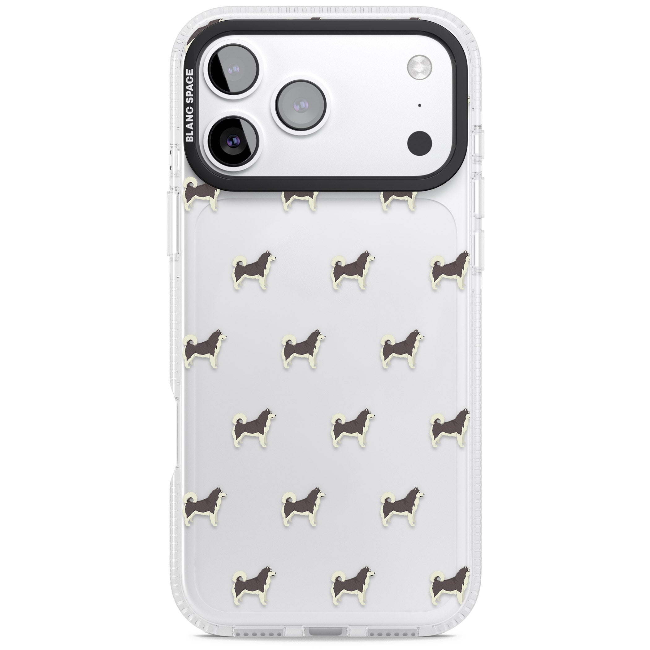 Alaskan Malamute Dog Pattern iPhone 17 Pro Max Impact Air Clear Phone Case