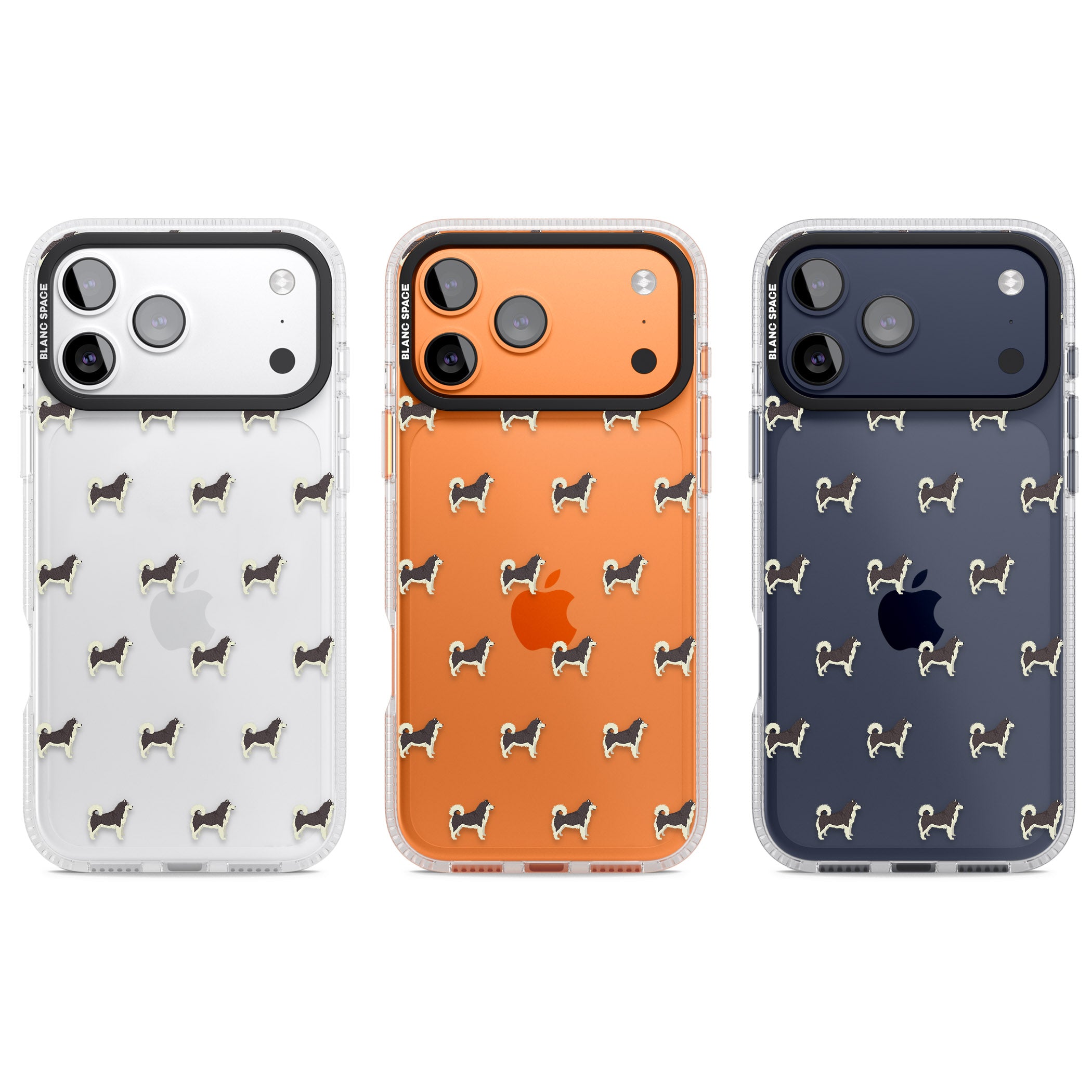 Alaskan Malamute Dog Pattern iPhone 17 Pro Impact Air Clear Phone Case APT Impact Protection