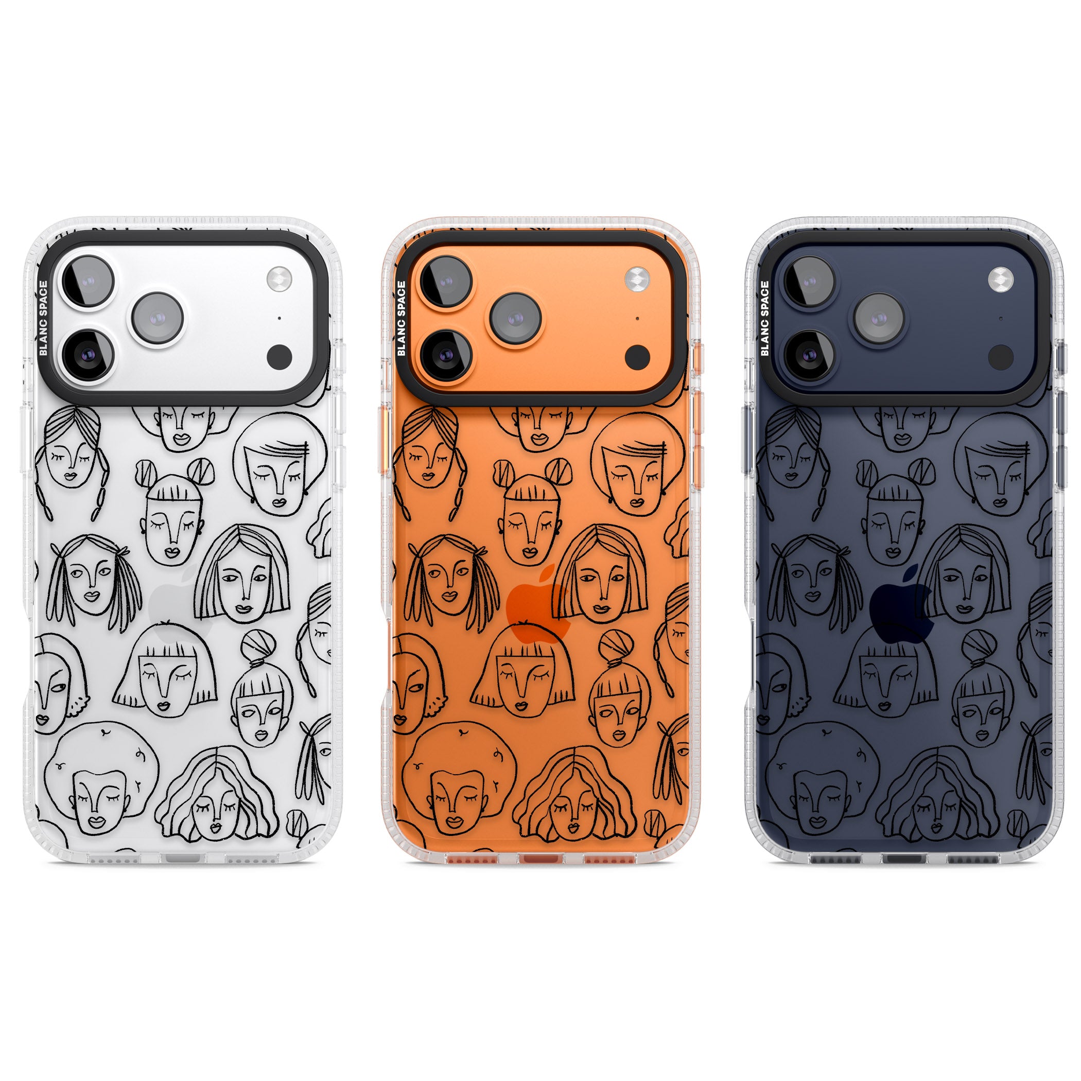 Doodle Face iPhone 17 Pro Impact Air Clear Phone Case APT Impact Protection