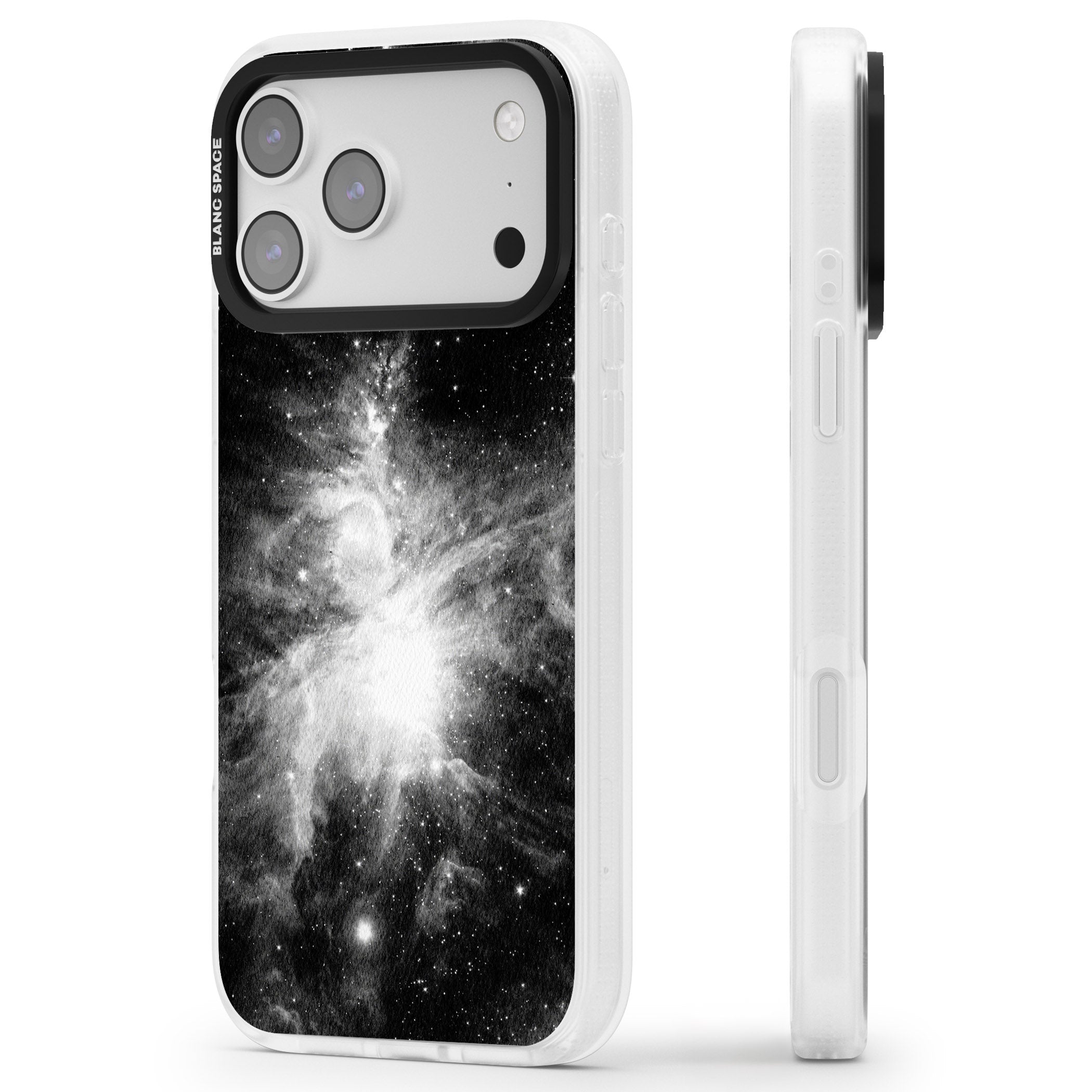 Galaxy Swirl iPhone 17 Pro Max Impact Air Clear Phone Case Side Profile