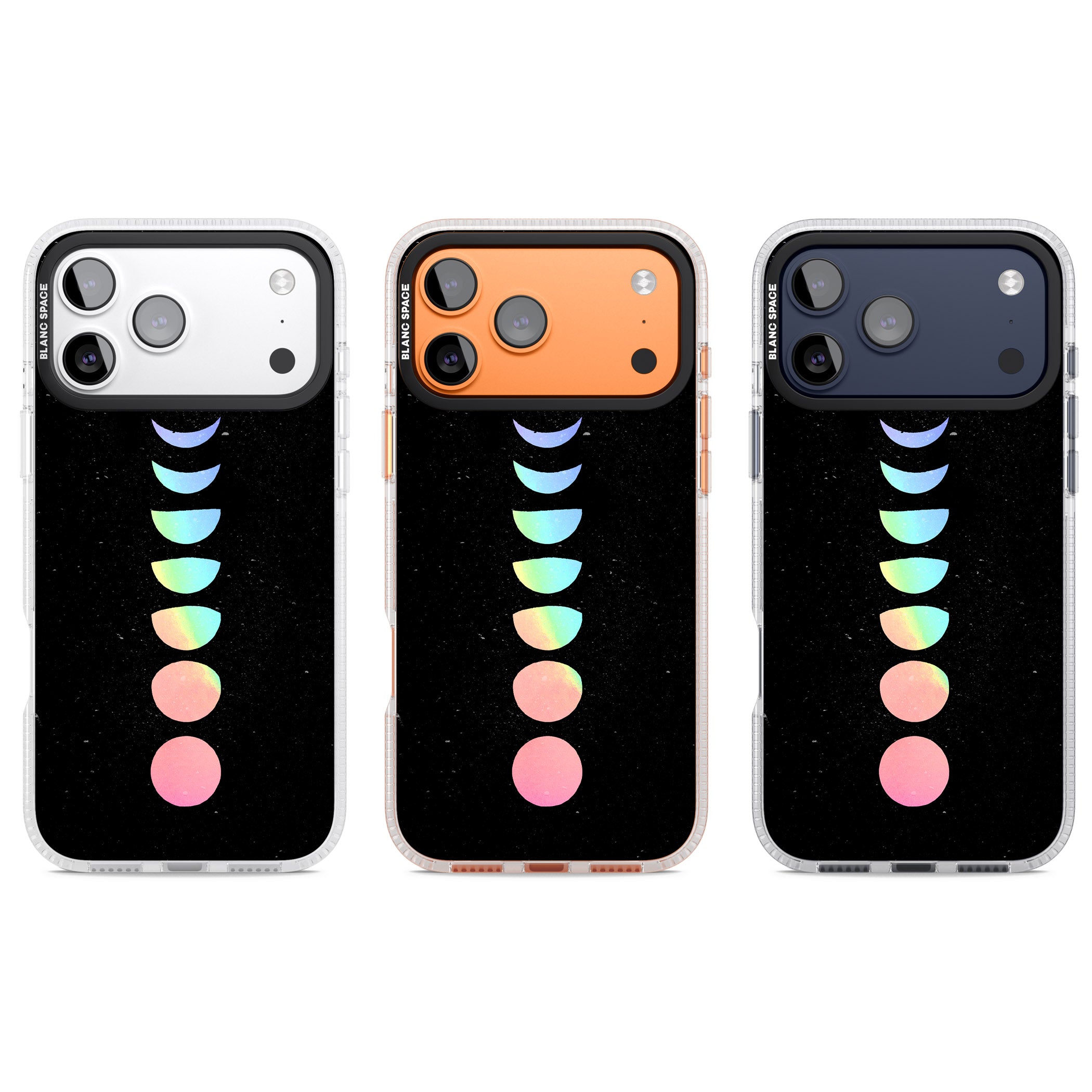 Pastel Moon Phases iPhone 17 Pro Impact Air Clear Phone Case APT Impact Protection