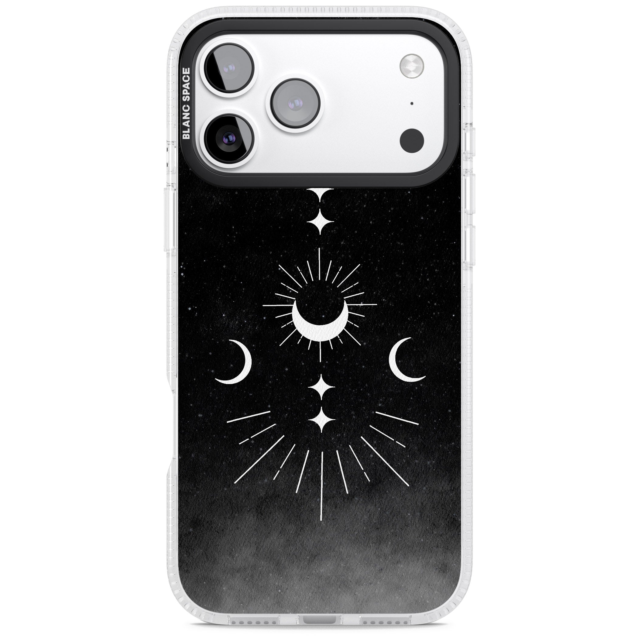 Lunar Mandala iPhone 17 Pro Impact Air Clear Phone Case