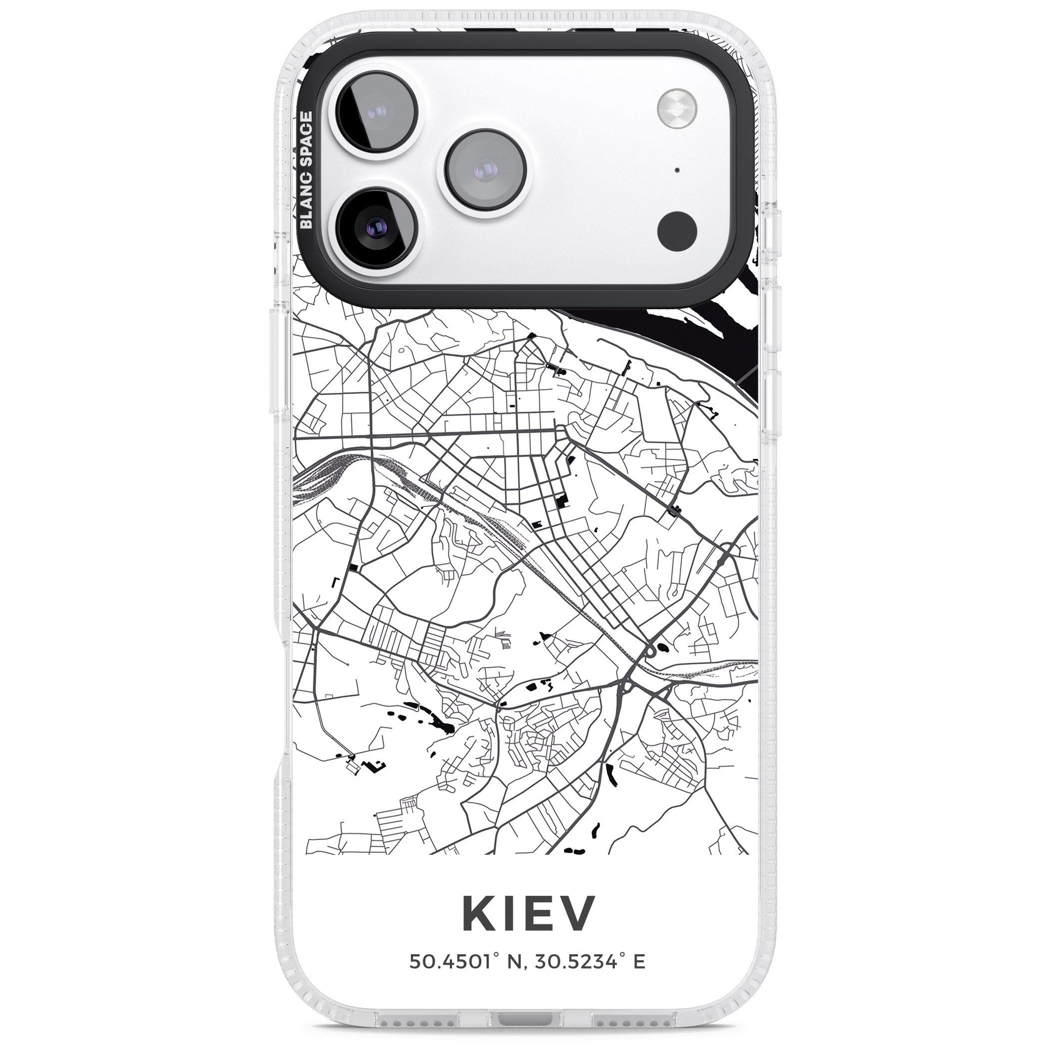 Kiev Map iPhone 17 Pro Impact Air Clear Phone Case
