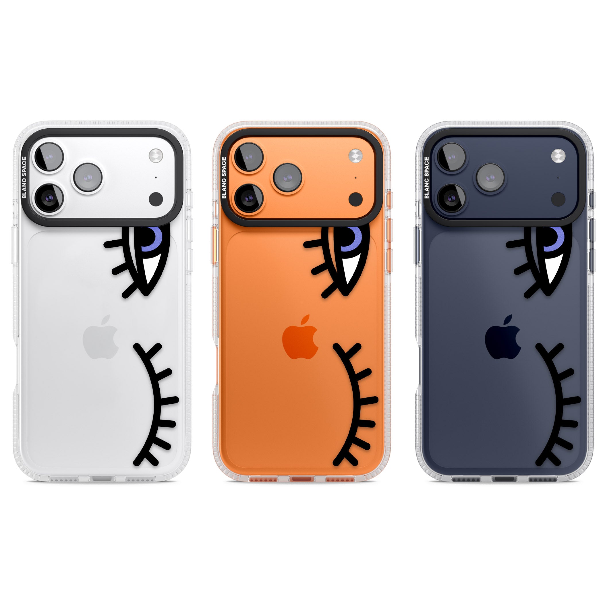 Winking Eyes Transparent Pattern iPhone 17 Pro Impact Air Clear Phone Case APT Impact Protection