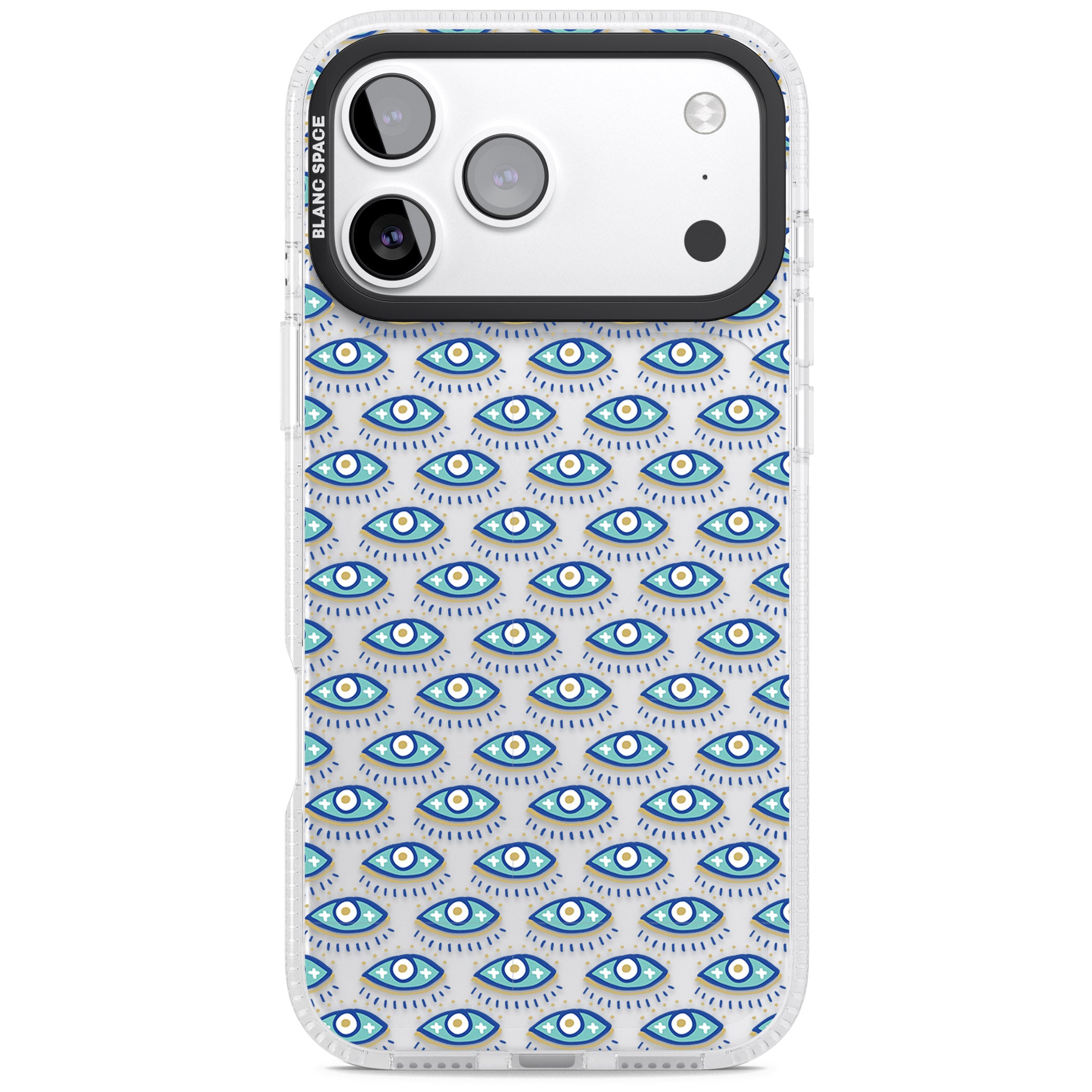 Psychedelic Eyes Pattern Color iPhone 17 Pro Max Impact Air Clear Phone Case