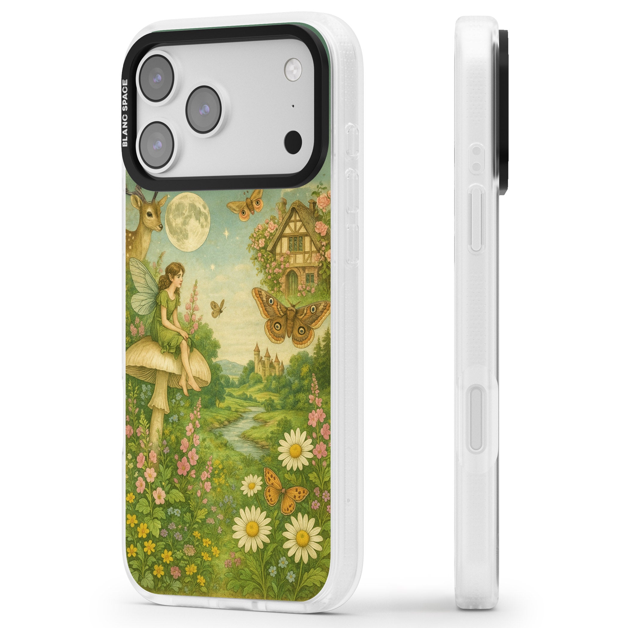 Cottage Fairy iPhone 17 Pro Max Impact Air Clear Phone Case Side Profile