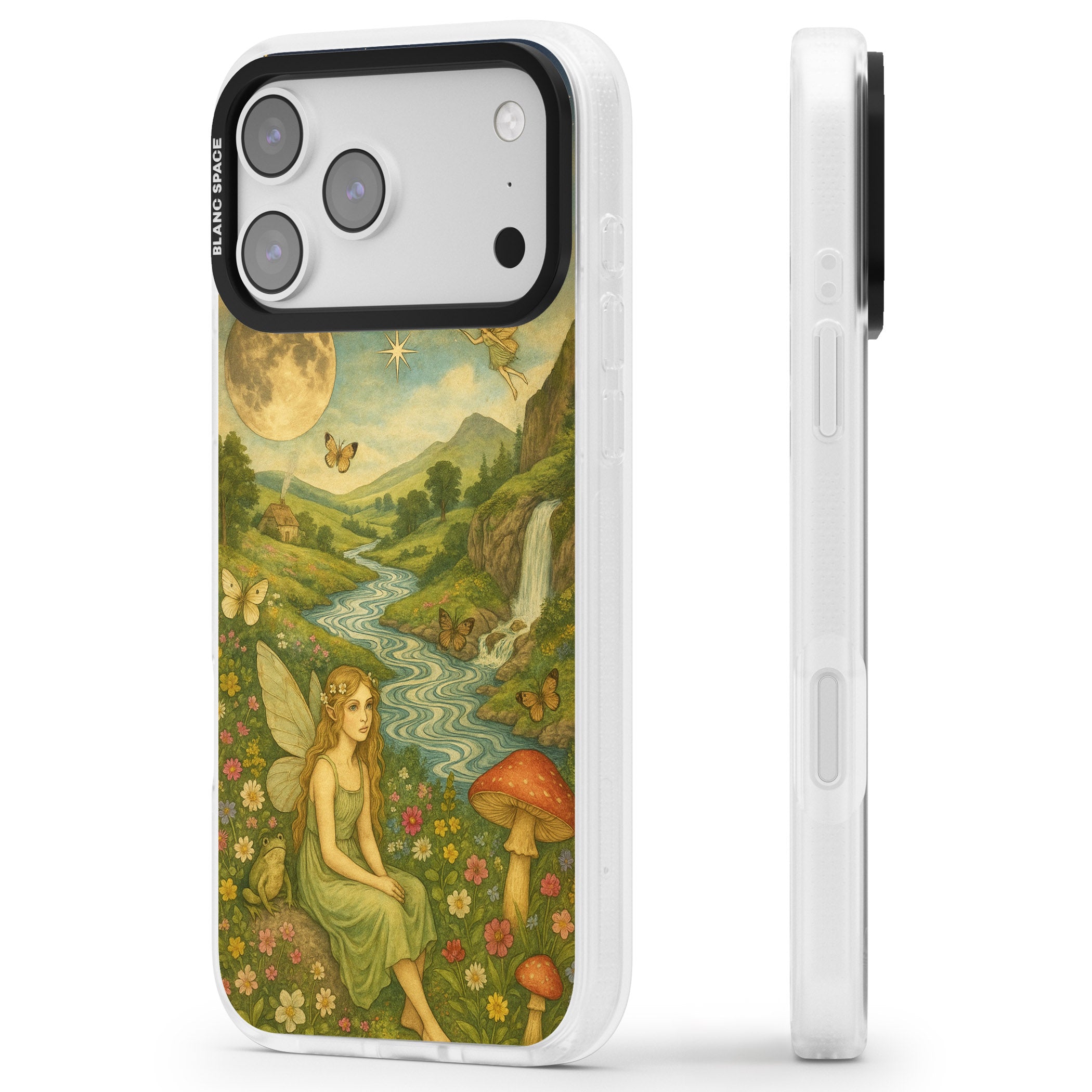 Nature Fairy iPhone 17 Pro Impact Air Clear Phone Case Side Profile