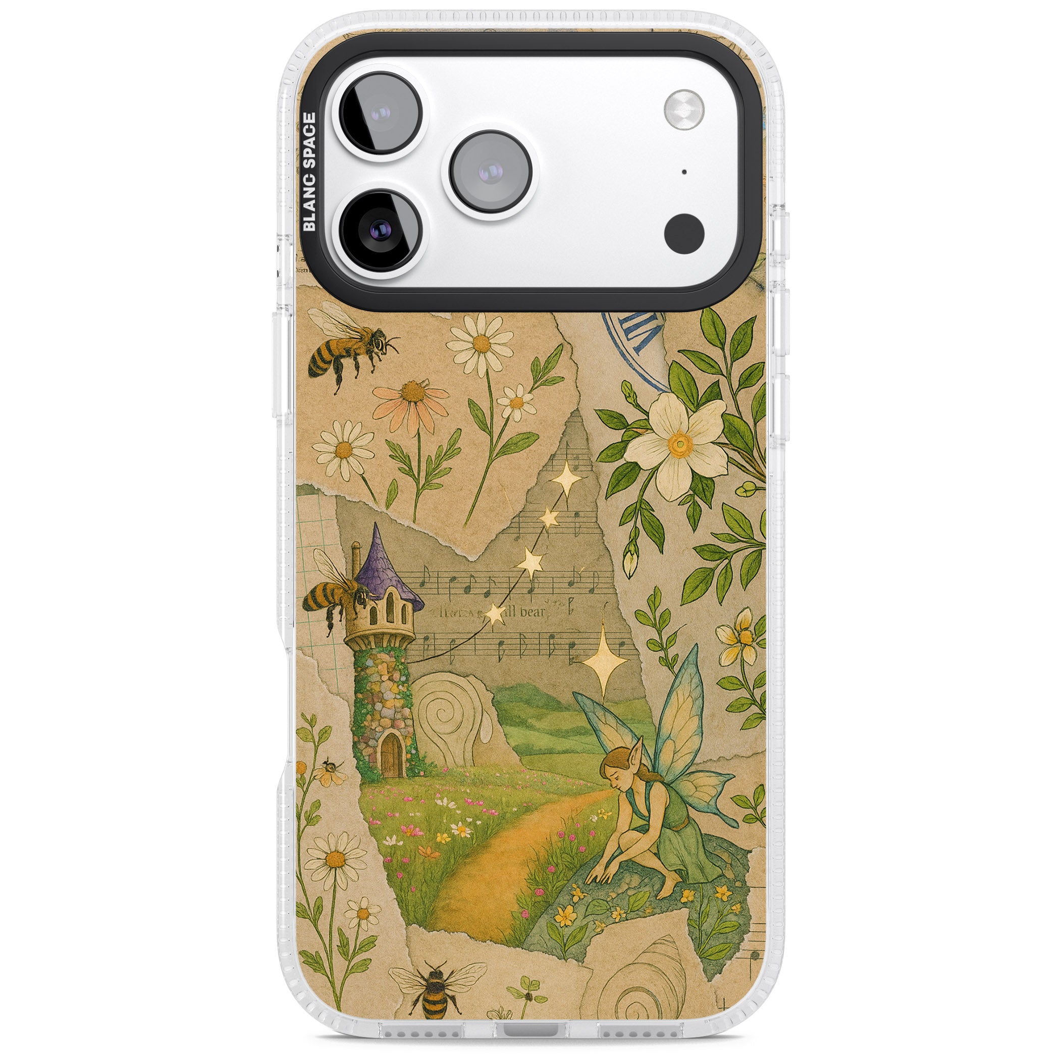 Floral Fairy Collage iPhone 17 Pro Impact Air Clear Phone Case