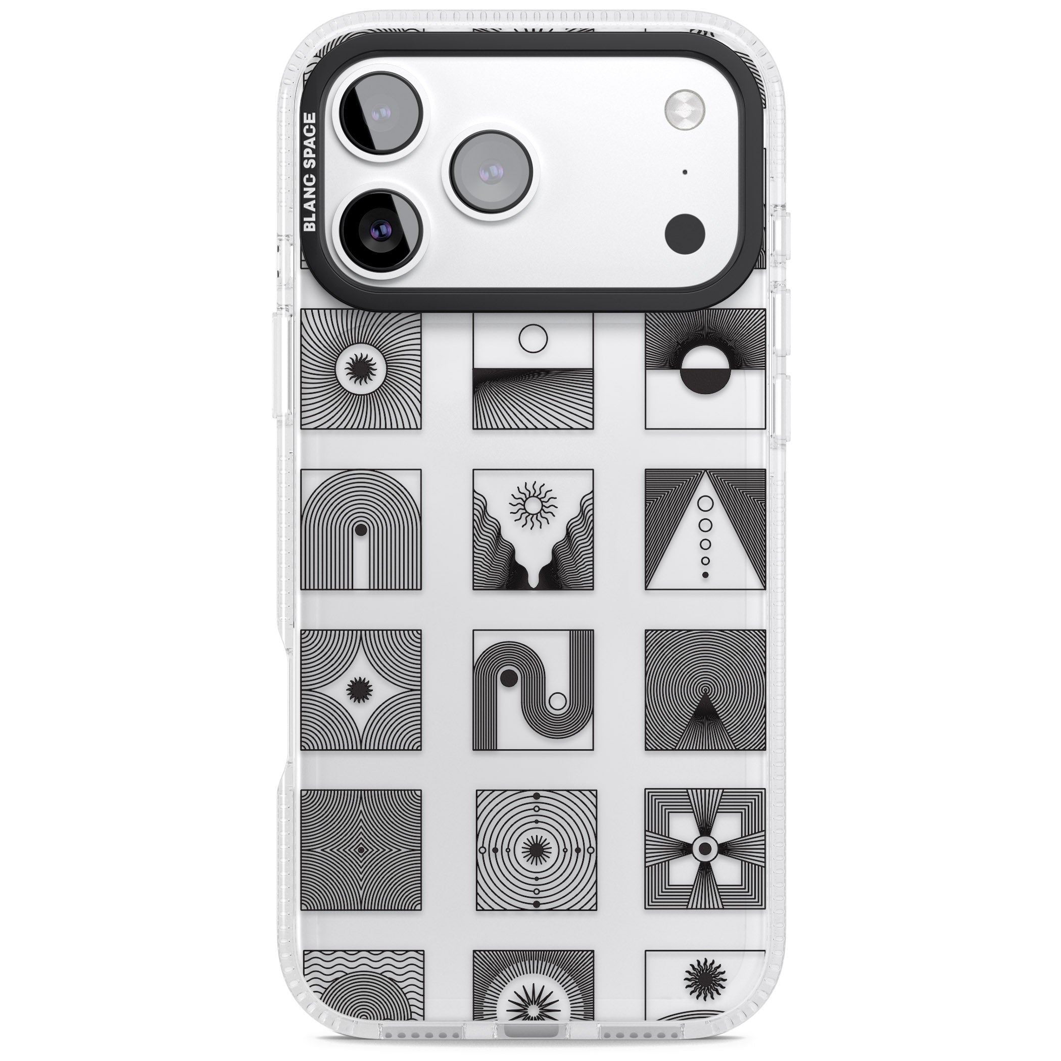 Abstract Geometric iPhone 17 Pro Impact Air Clear Phone Case