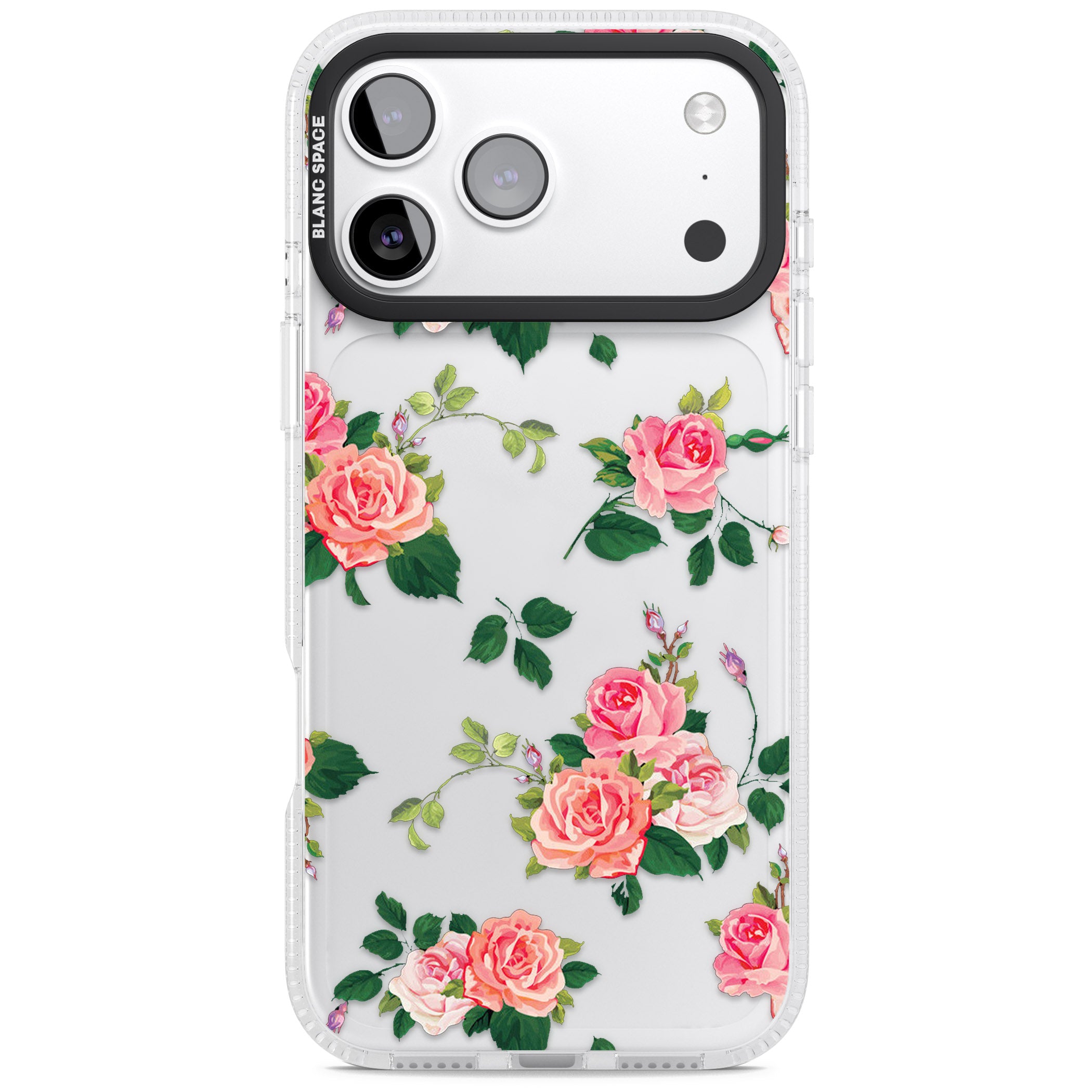 Pink Roses iPhone 17 Pro Impact Air Clear Phone Case