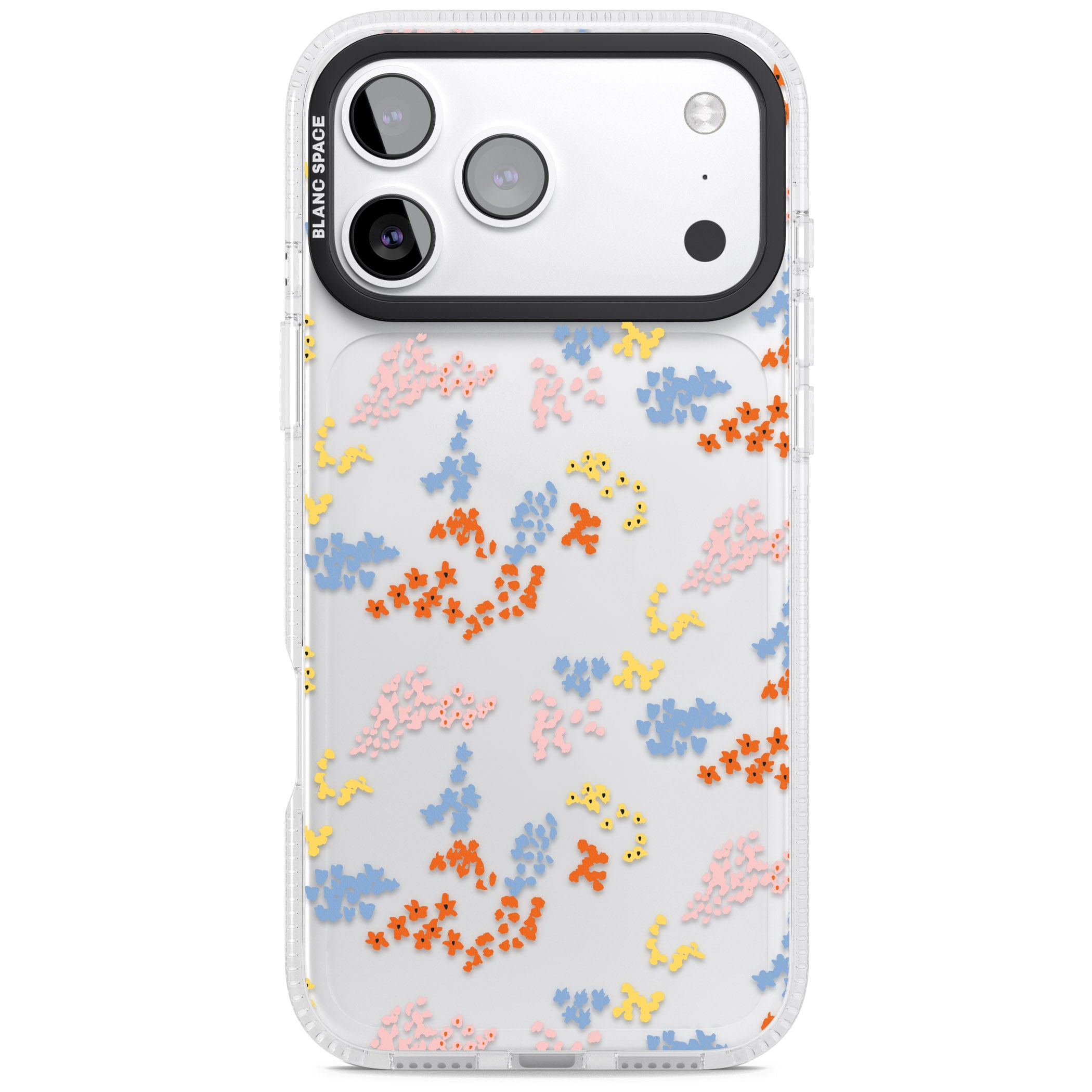 Floral Confetti: Transparent Delight iPhone 17 Pro Max Impact Air Clear Phone Case