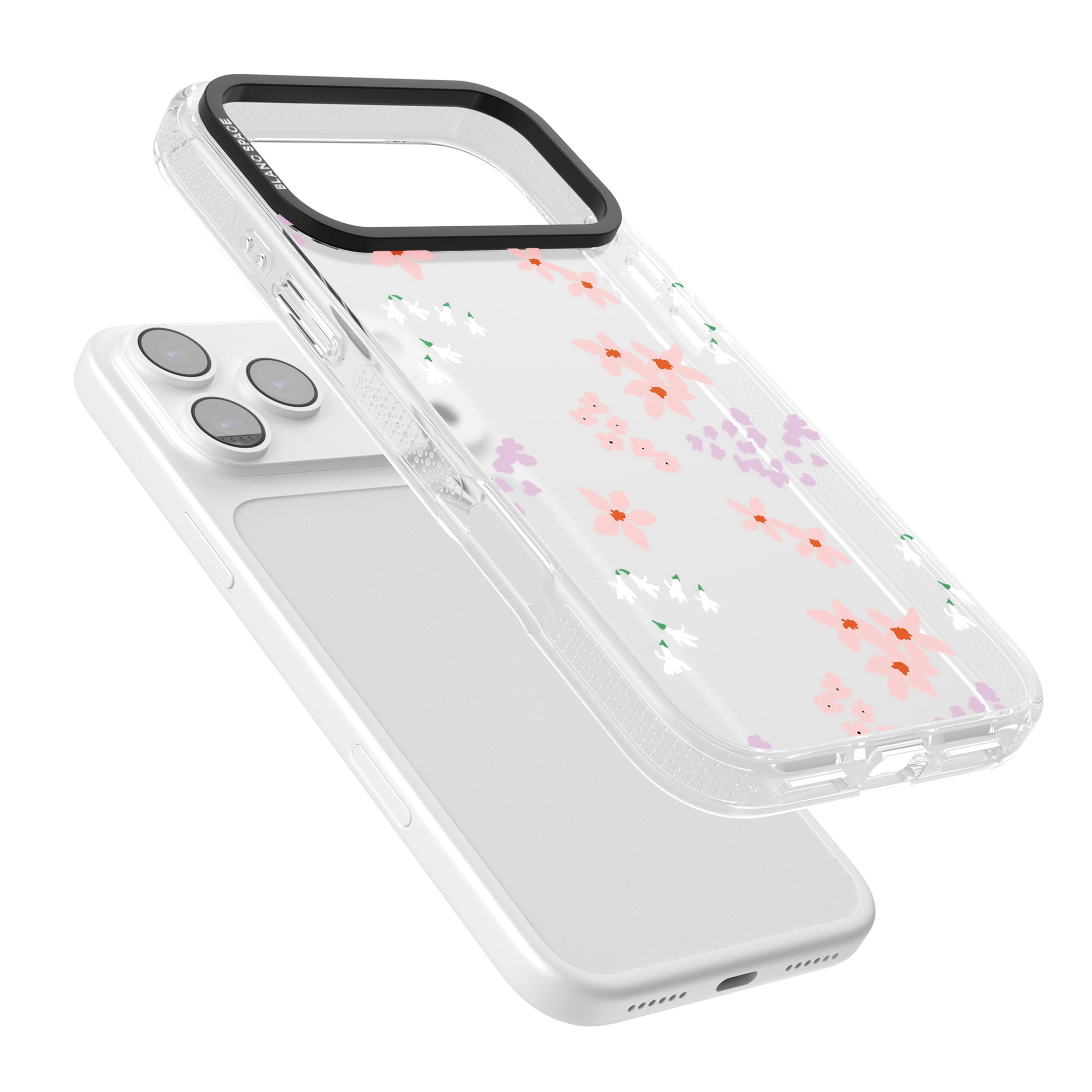 Pink & Purple Flower Mix iPhone 17 Pro Max Impact Air Clear Phone Case Colours