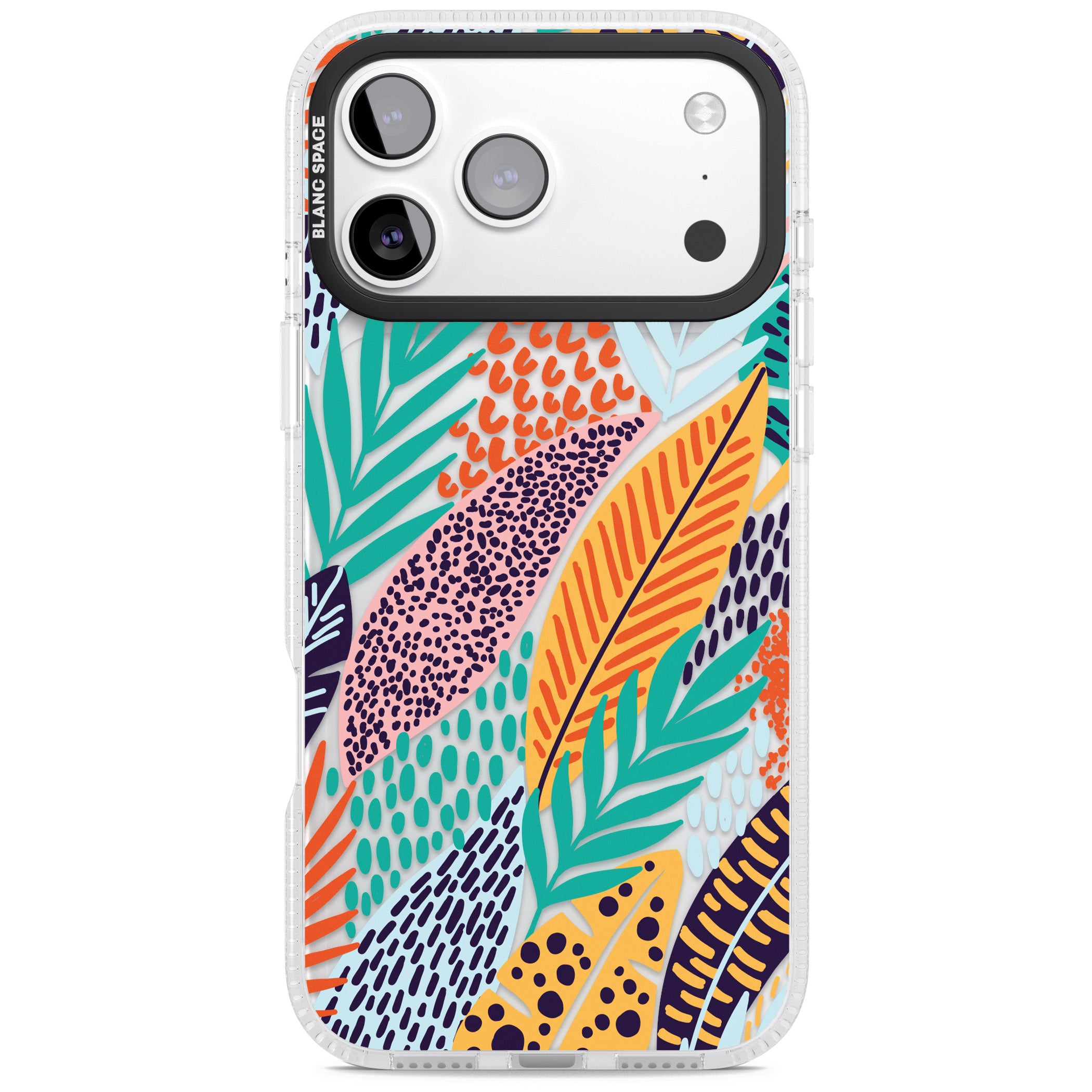 Colourful Leaves Mixture iPhone 17 Pro Impact Air Clear Phone Case