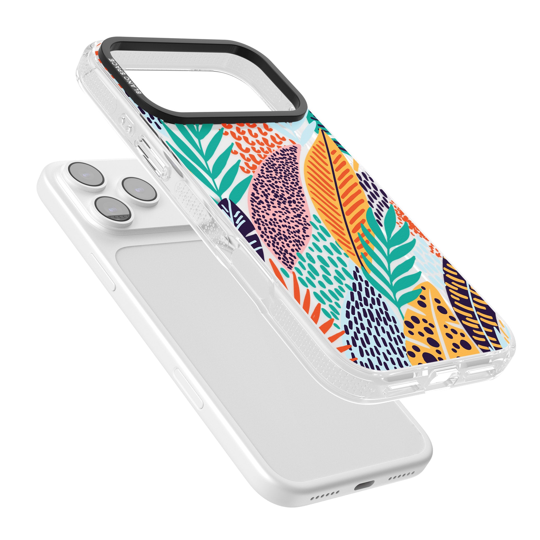 Colourful Leaves Mixture iPhone 17 Pro Impact Air Clear Phone Case Colours