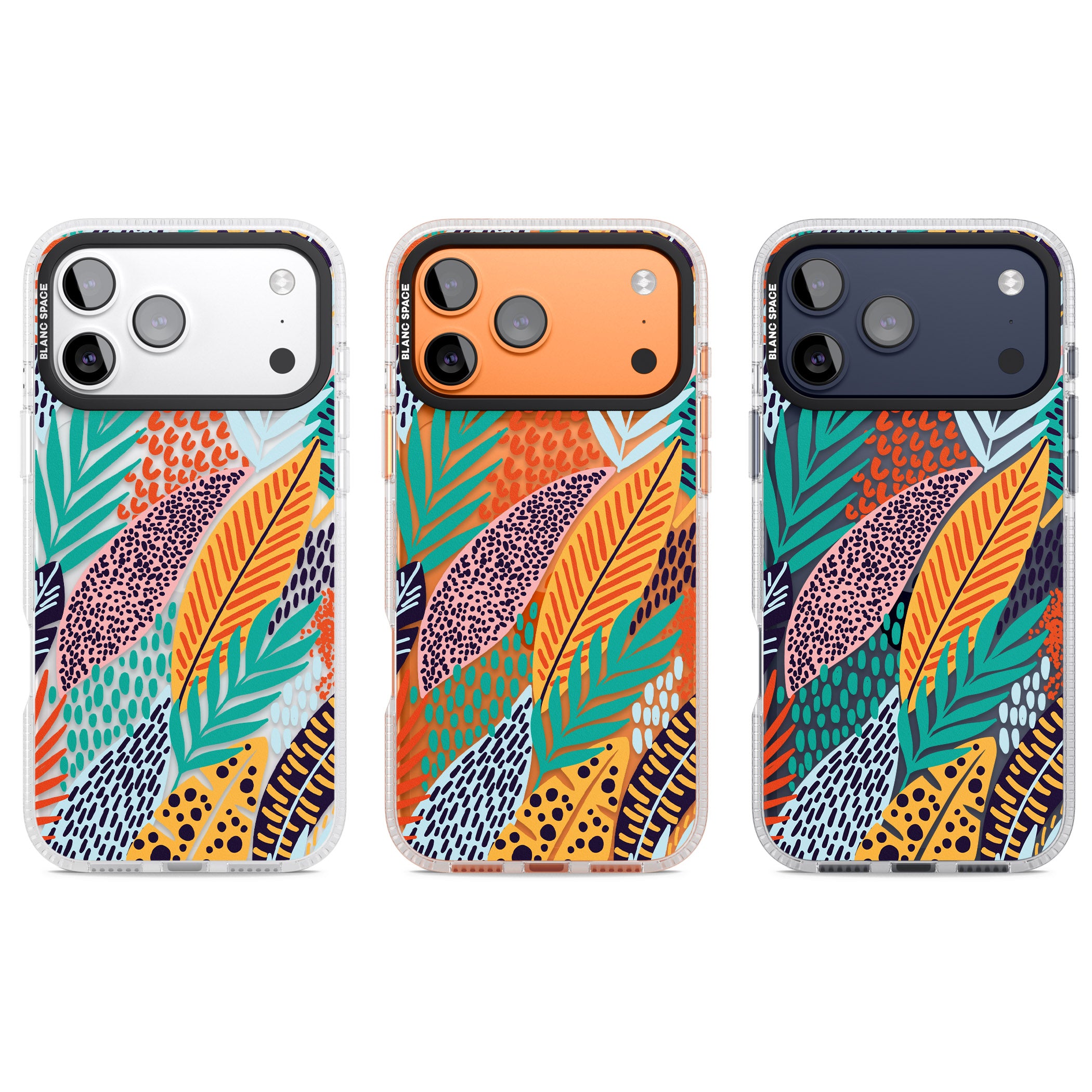 Colourful Leaves Mixture iPhone 17 Pro Impact Air Clear Phone Case APT Impact Protection