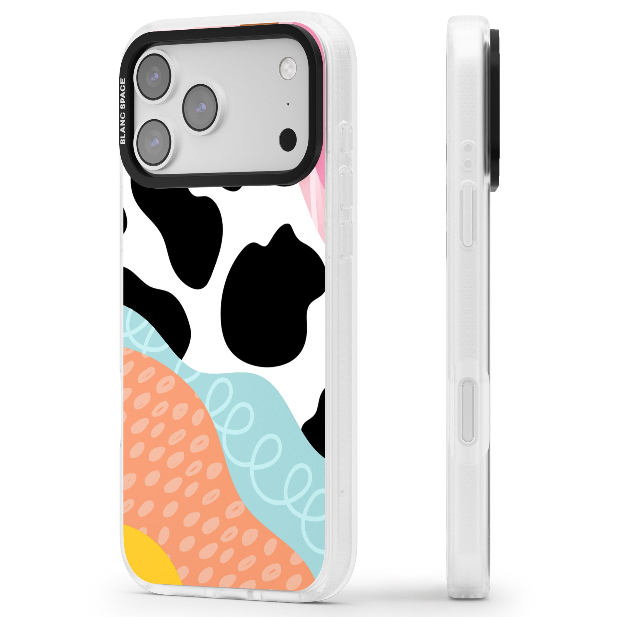 Abstract Elegance iPhone 17 Pro Impact Air Clear Phone Case Side Profile