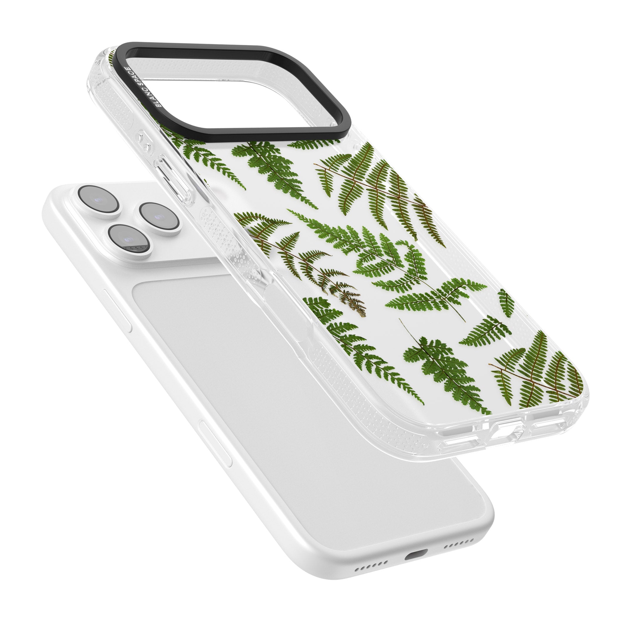 Leafy Ferns iPhone 17 Pro Impact Air Clear Phone Case Colours