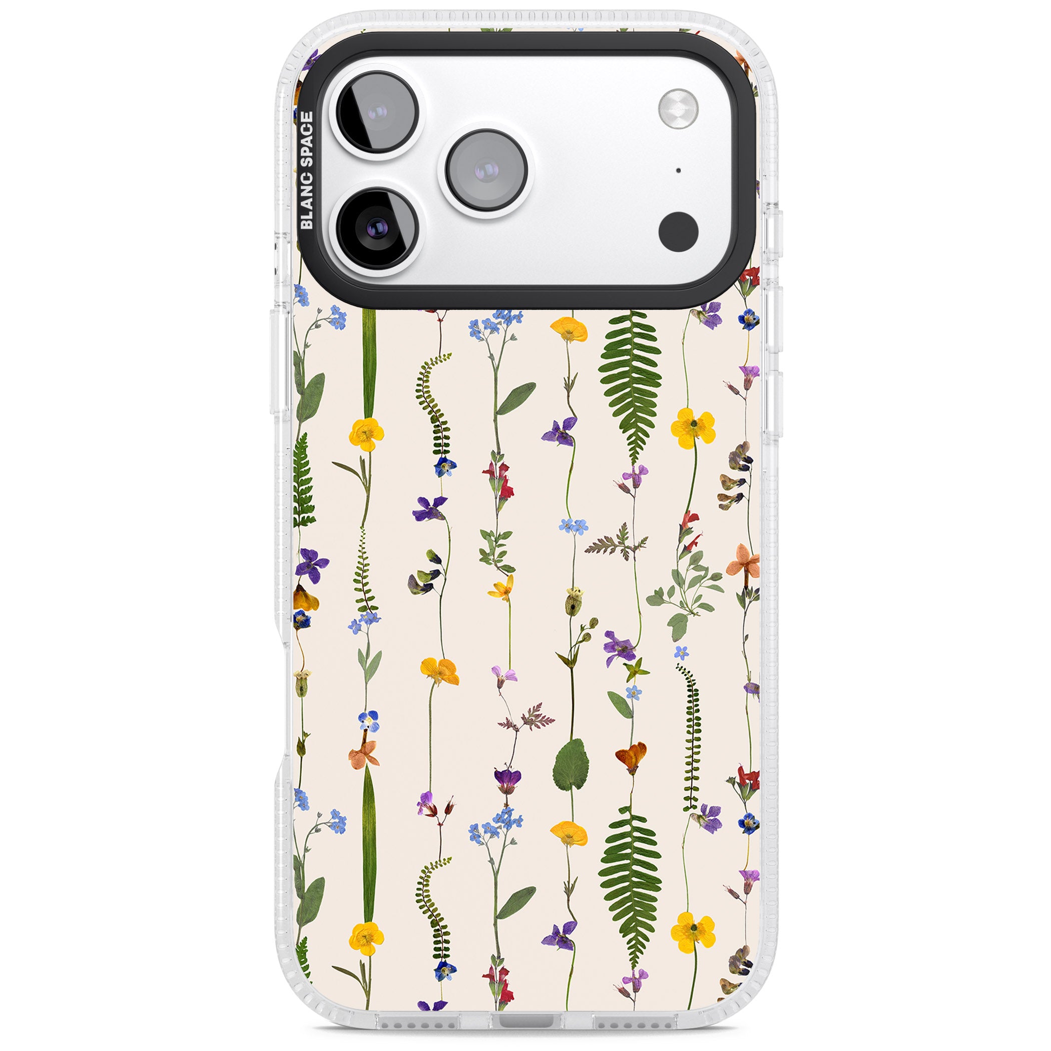 Wildflower Vertical iPhone 17 Pro Impact Air Clear Phone Case