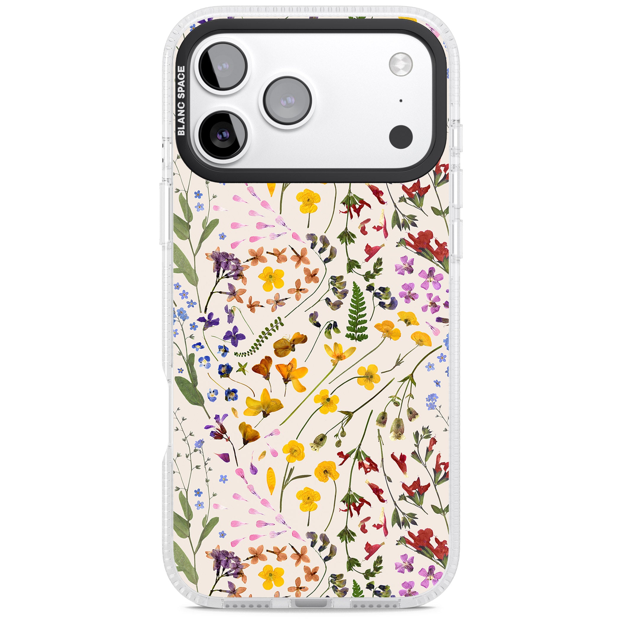 Wildflower Bouquet Cream iPhone 17 Pro Impact Air Clear Phone Case