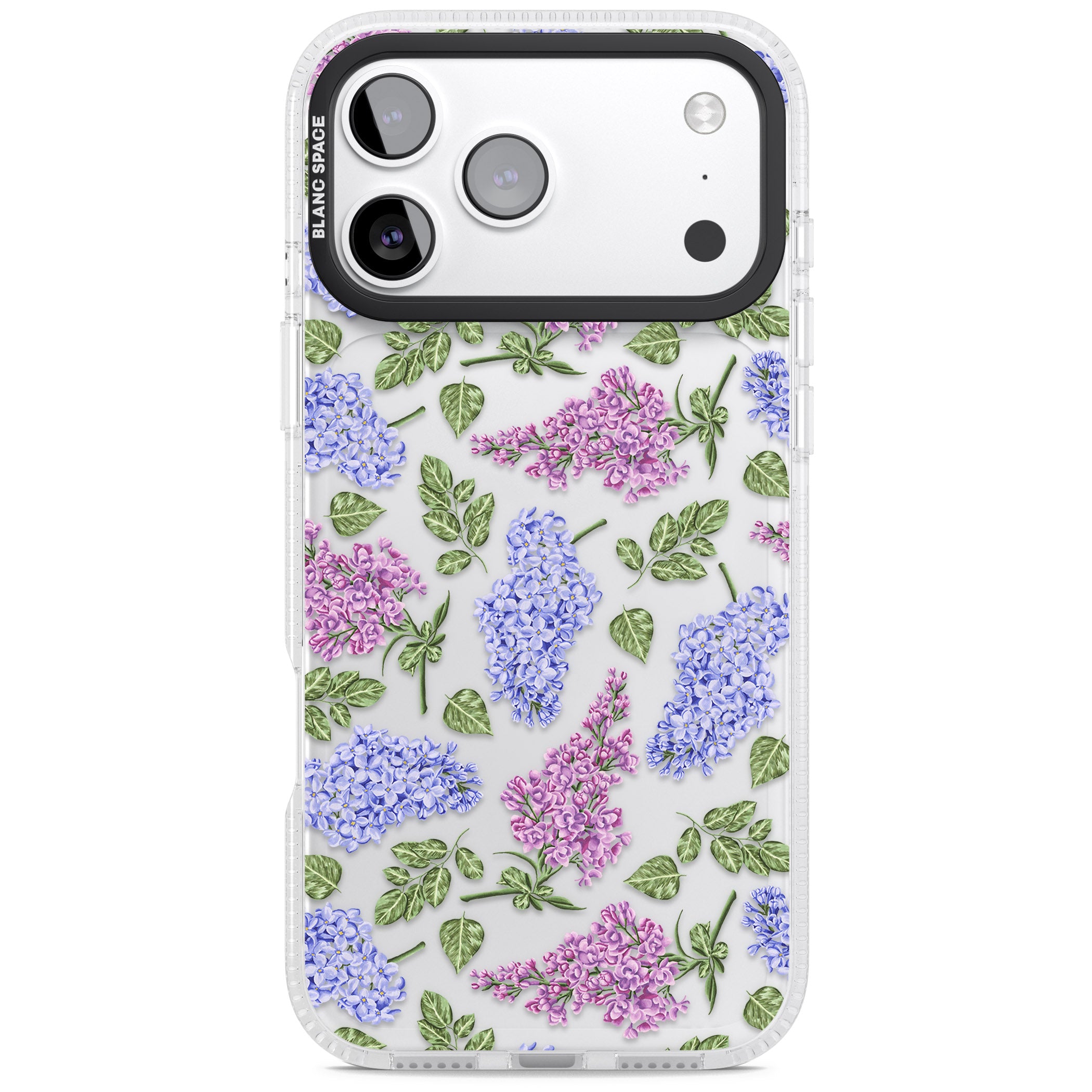 Purple Blossoms Transparent Floral iPhone 17 Pro Max Impact Air Clear Phone Case