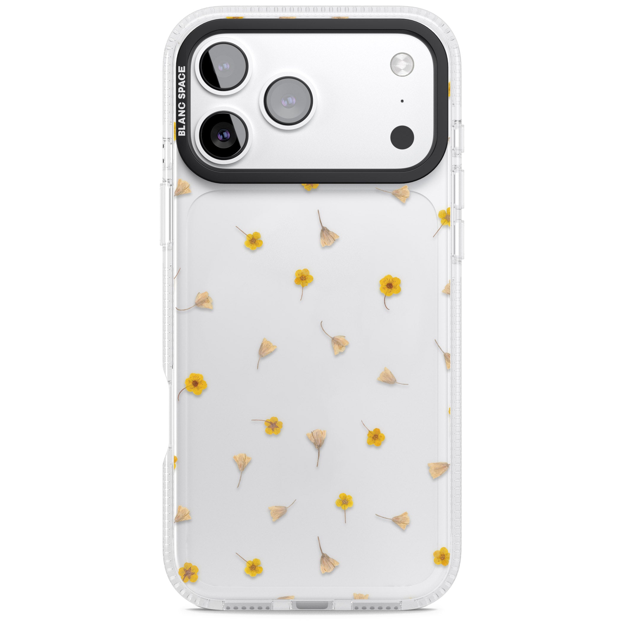 Tiny Yellow Flower iPhone 17 Pro Impact Air Clear Phone Case