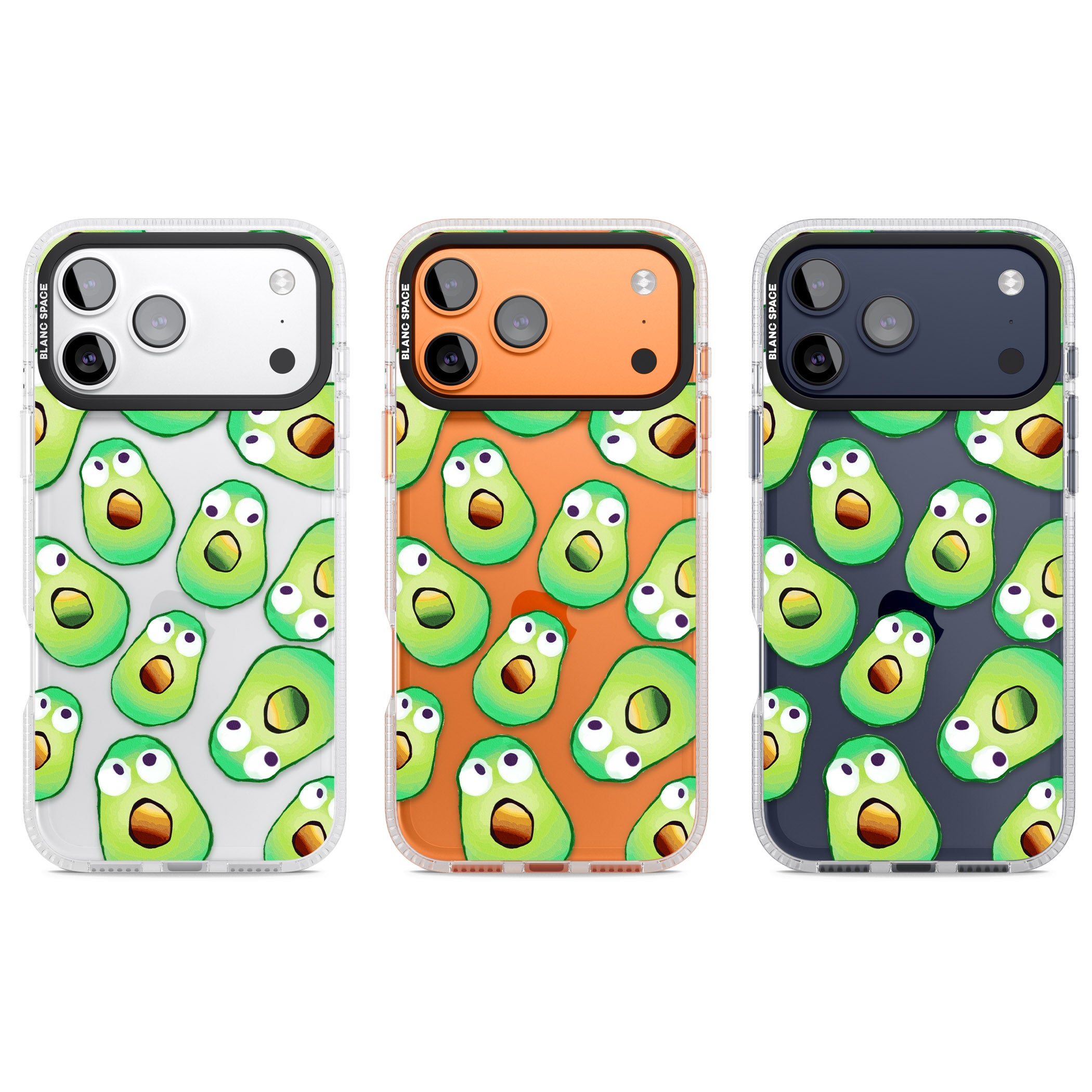 Shocked Avocados iPhone 17 Pro Impact Air Clear Phone Case APT Impact Protection