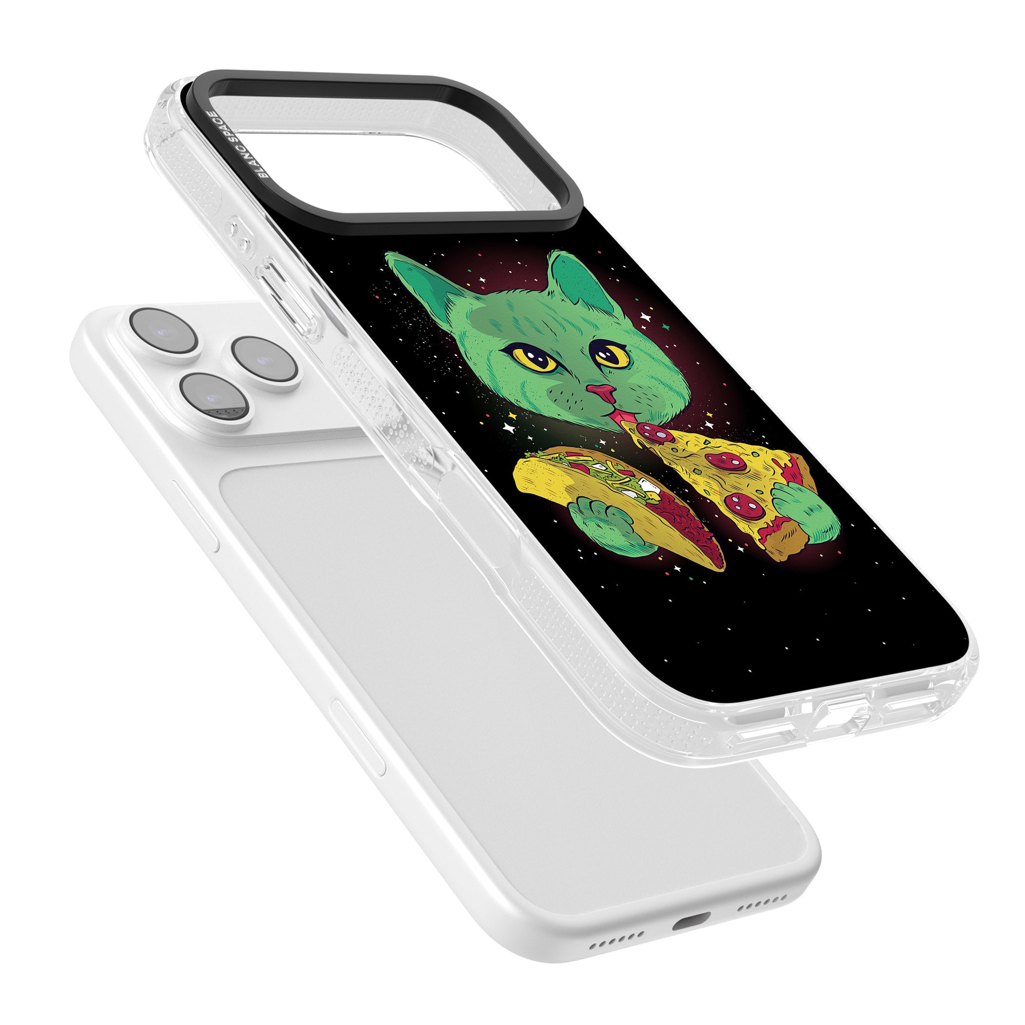 Pizza Purr iPhone 17 Pro Max Impact Air Clear Phone Case Colours