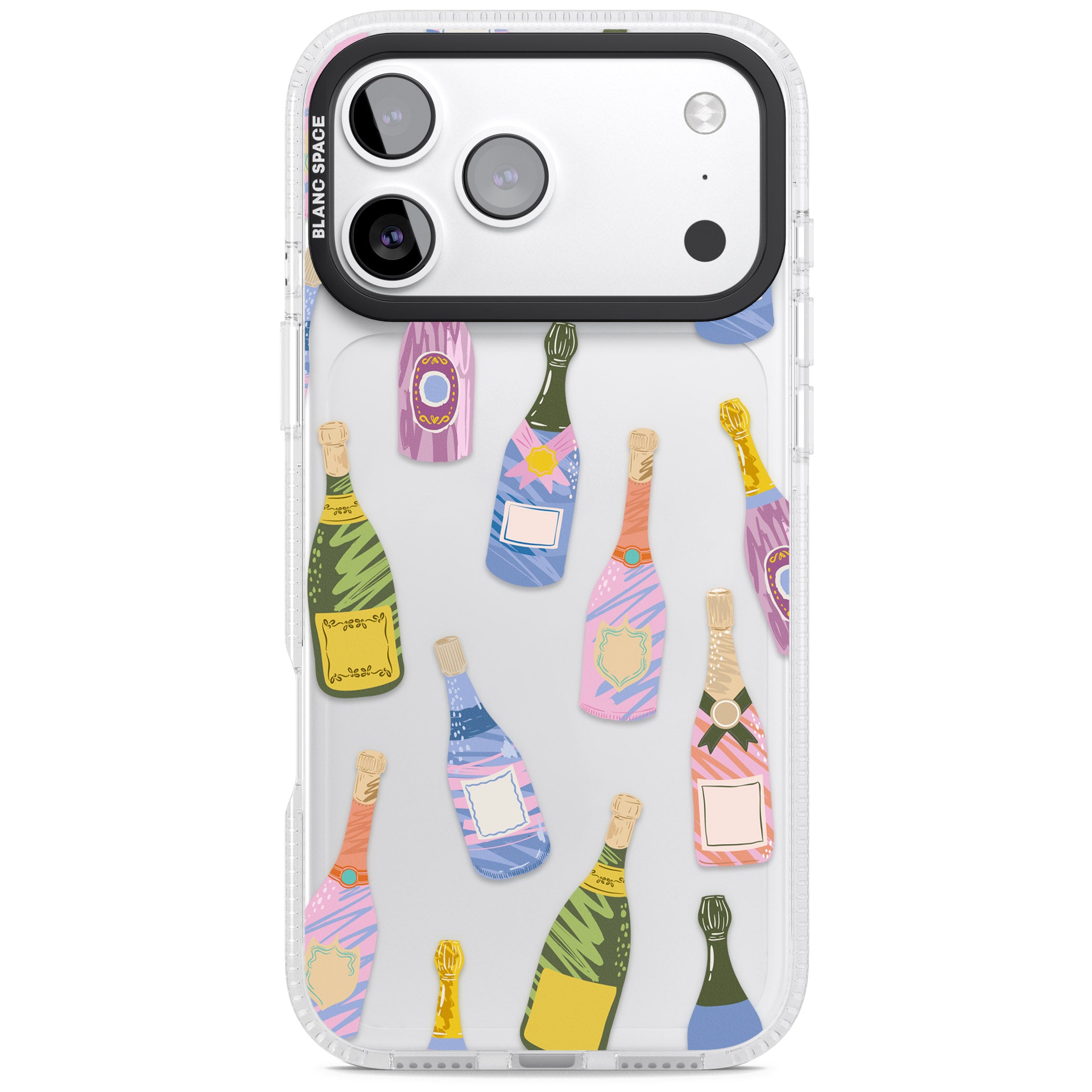 Champagne Pattern iPhone 17 Pro Max Impact Air Clear Phone Case