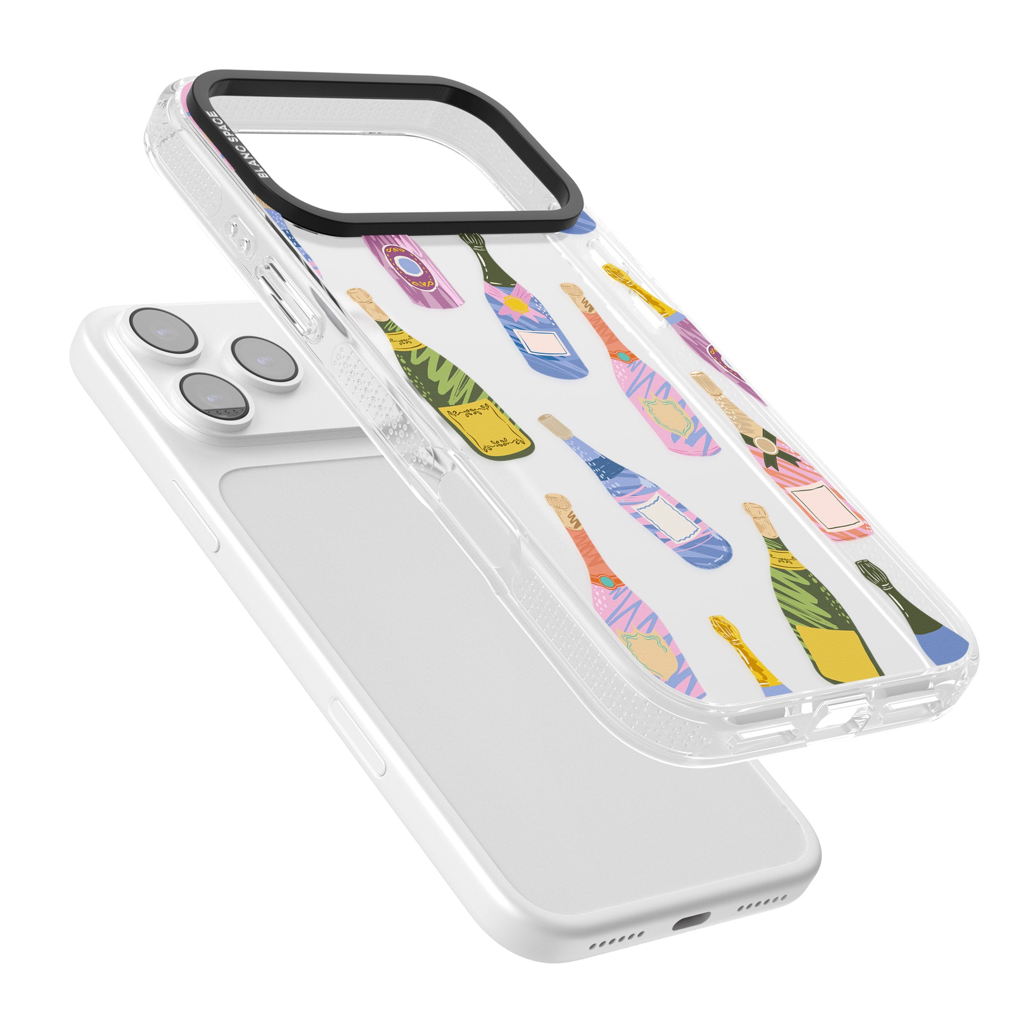 Champagne Pattern iPhone 17 Pro Max Impact Air Clear Phone Case Colours