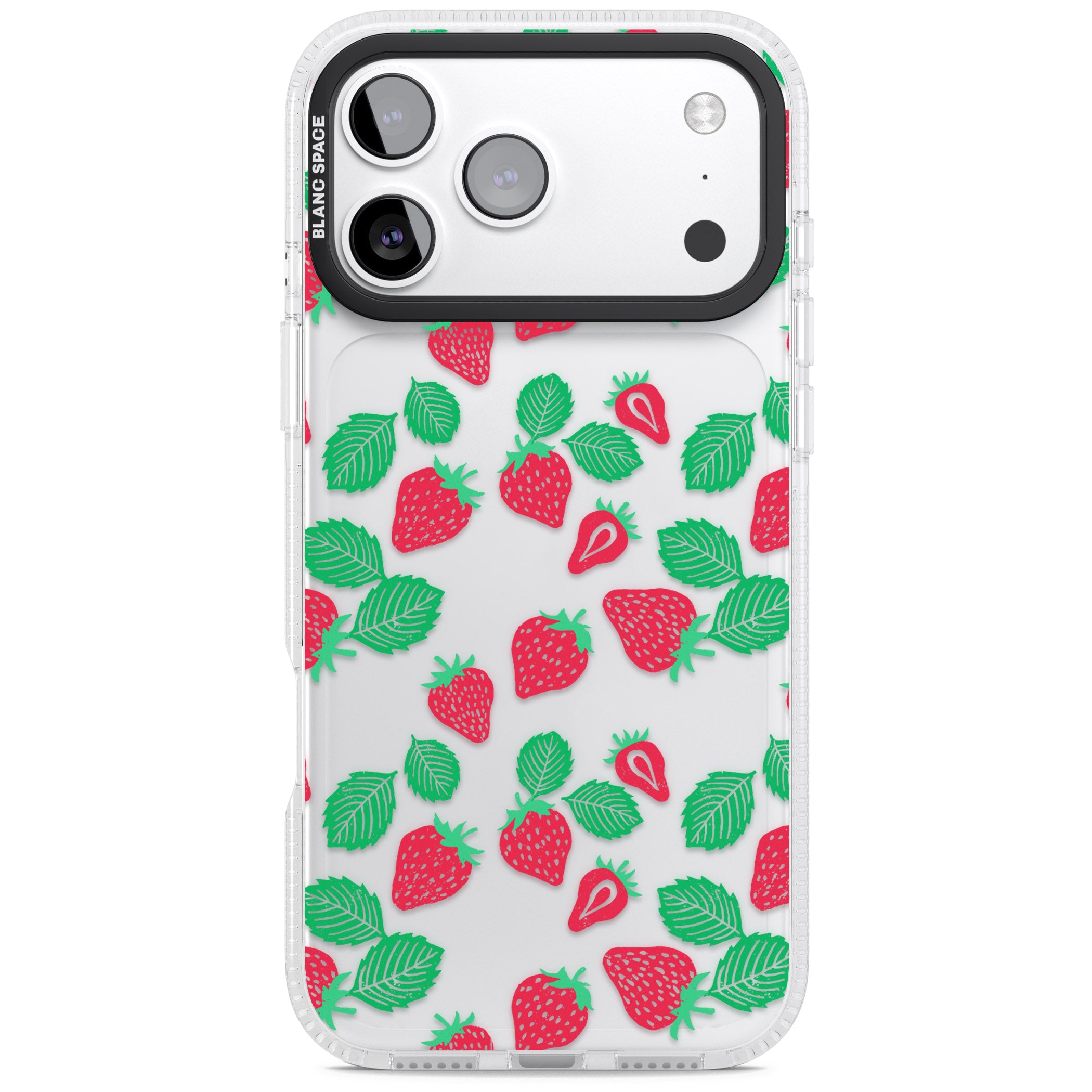 Strawberry Delight iPhone 17 Pro Impact Air Clear Phone Case