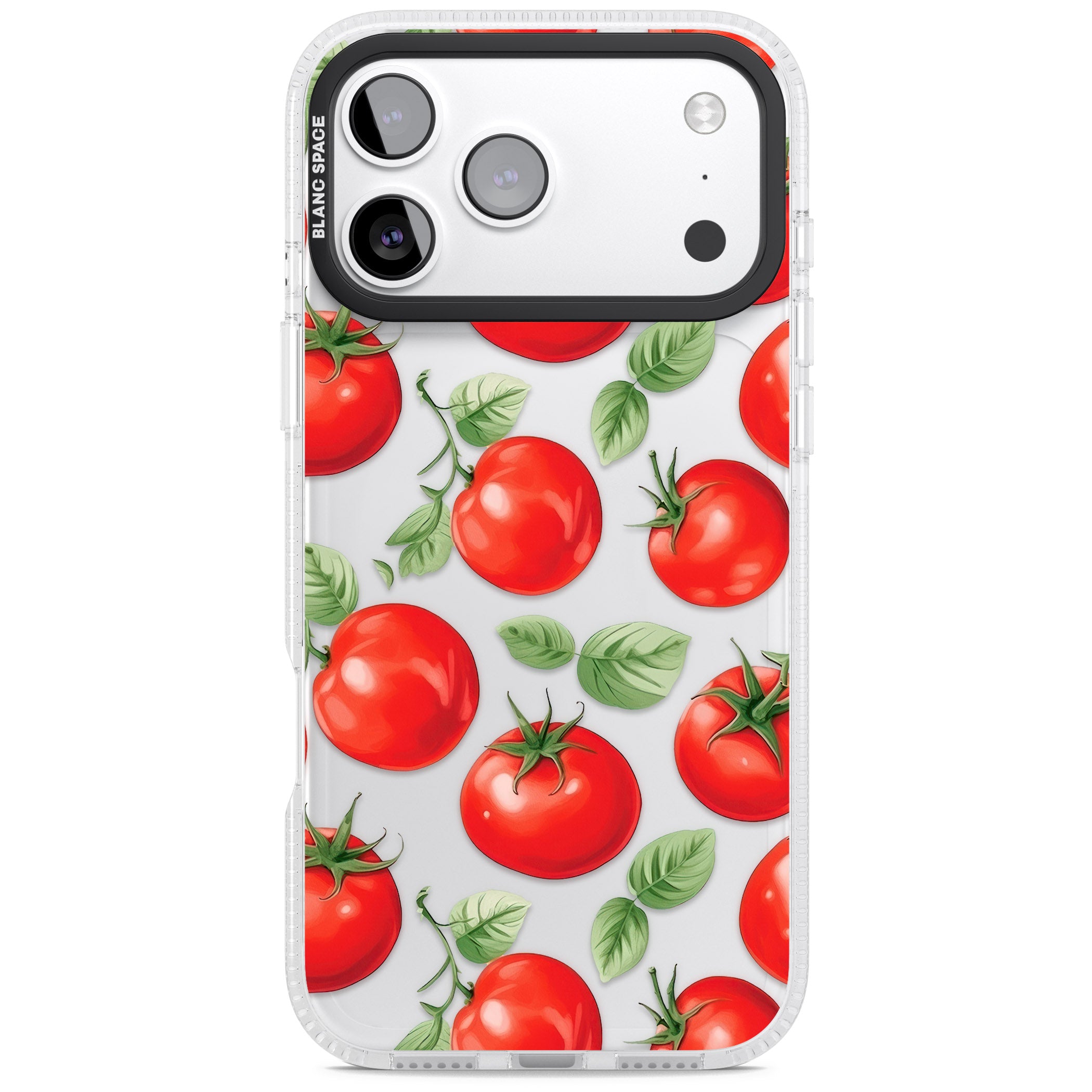 Tomato Pattern iPhone 17 Pro Max Impact Air Clear Phone Case