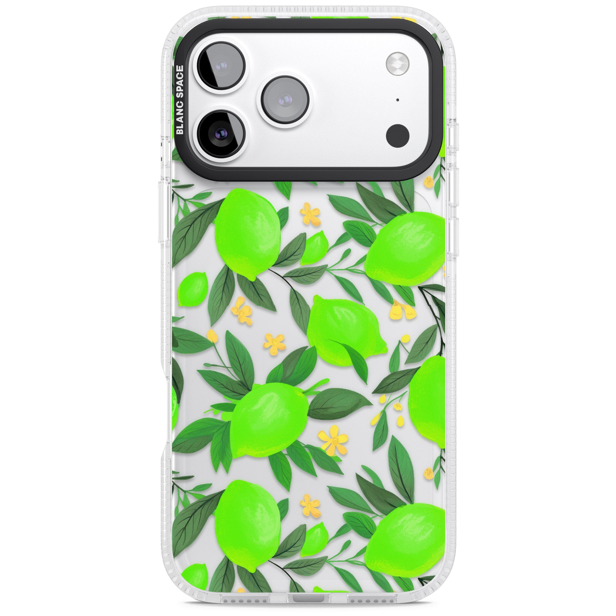 Lime Pattern iPhone 17 Pro Max Impact Air Clear Phone Case