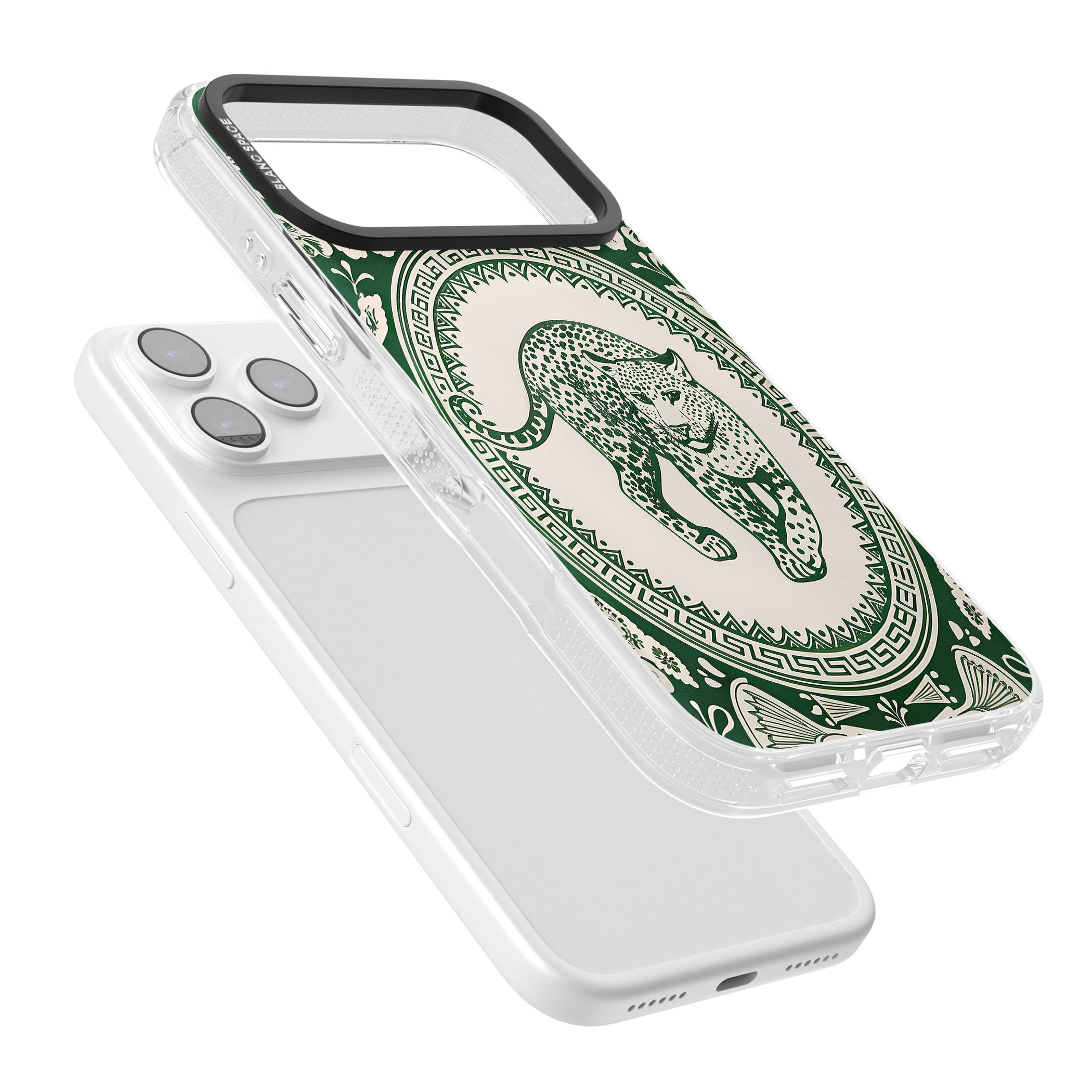 Green Leopard iPhone 17 Pro Max Impact Air Clear Phone Case Colours