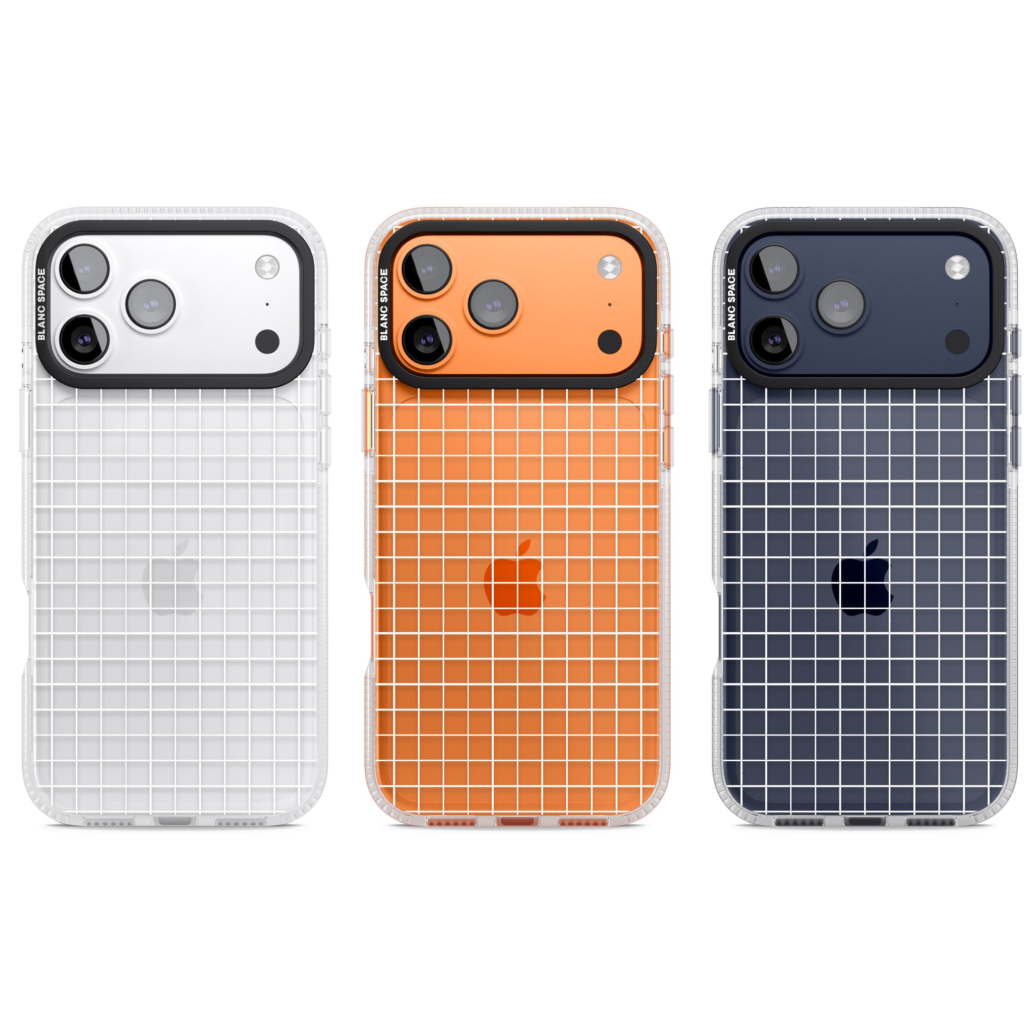 Modern Grid Pattern iPhone 17 Pro Impact Air Clear Phone Case APT Impact Protection