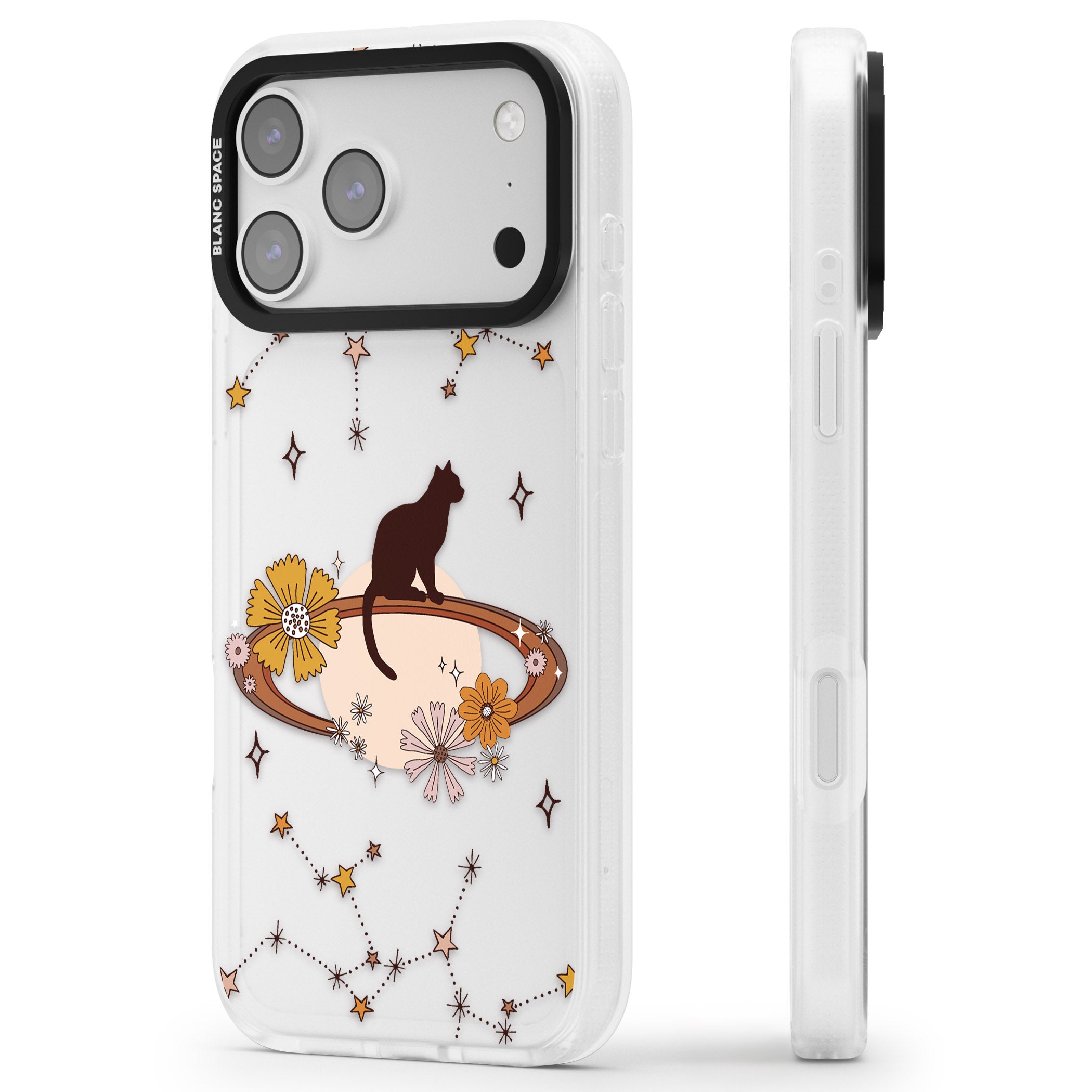 Feline Phenomenon iPhone 17 Pro Max Impact Air Clear Phone Case Side Profile