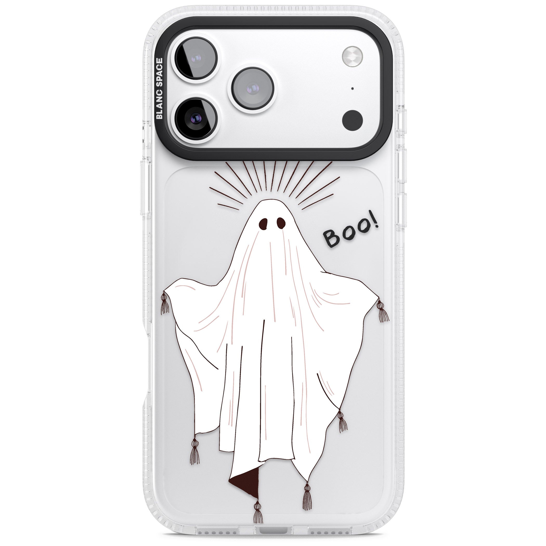 Boo! iPhone 17 Pro Impact Air Clear Phone Case