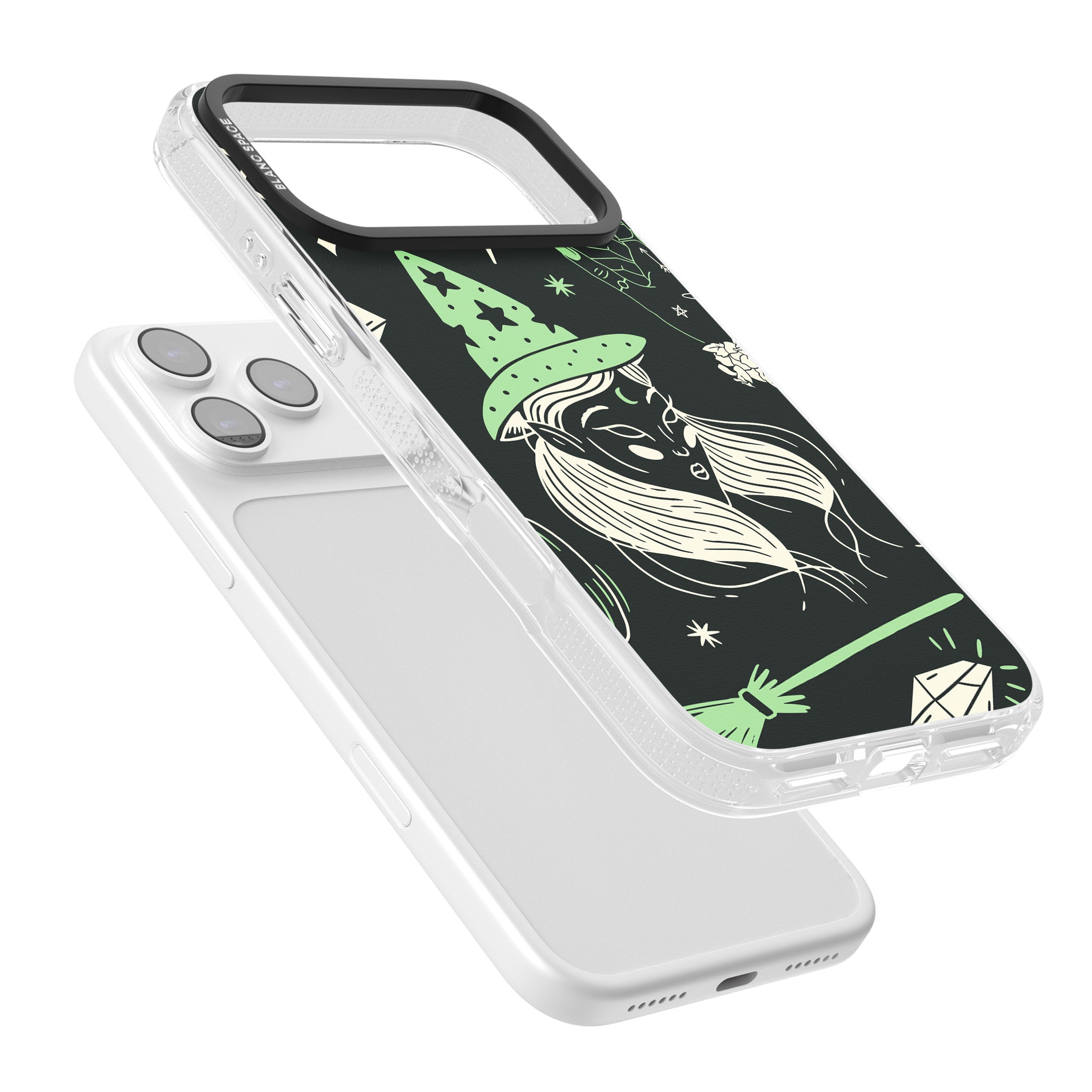 Astrology Witch Pattern iPhone 17 Pro Impact Air Clear Phone Case Colours