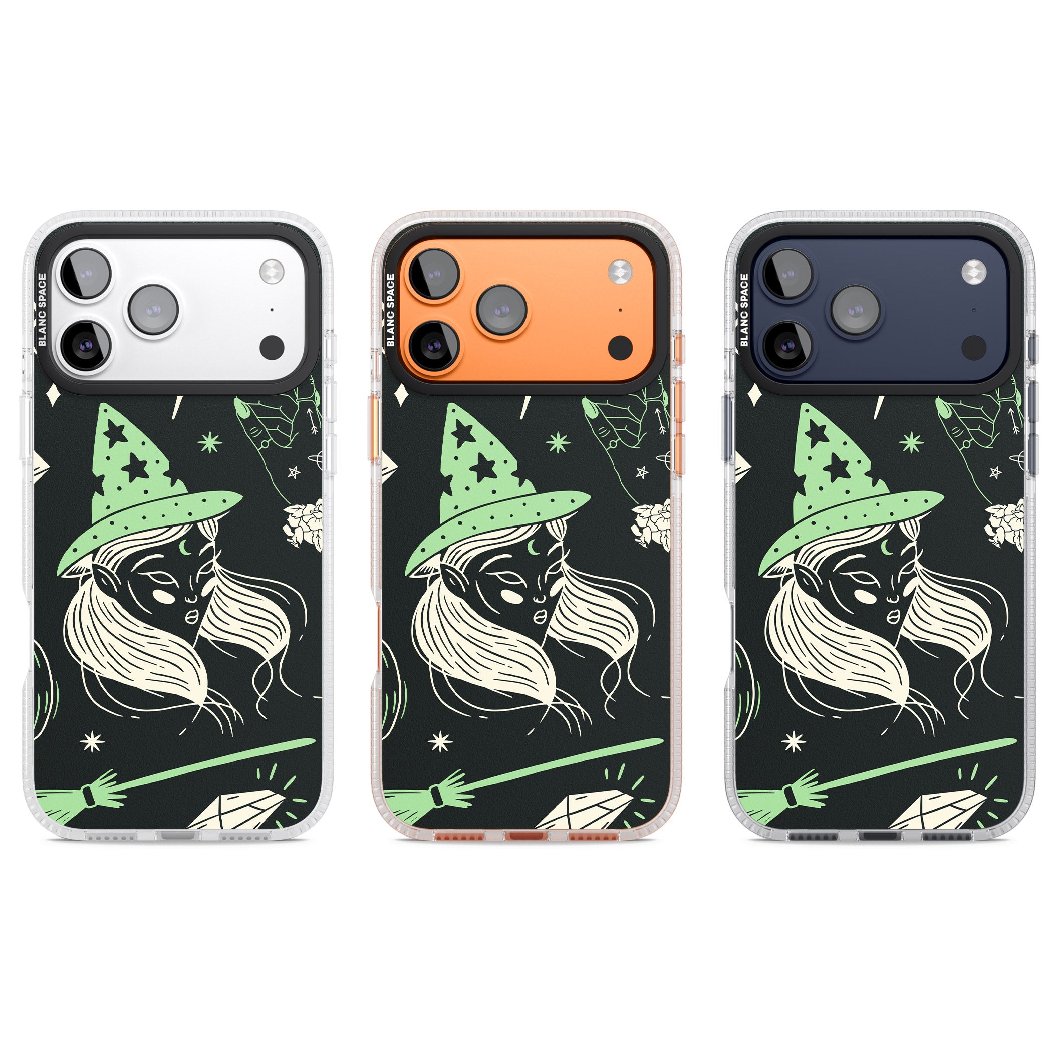 Astrology Witch Pattern iPhone 17 Pro Impact Air Clear Phone Case APT Impact Protection