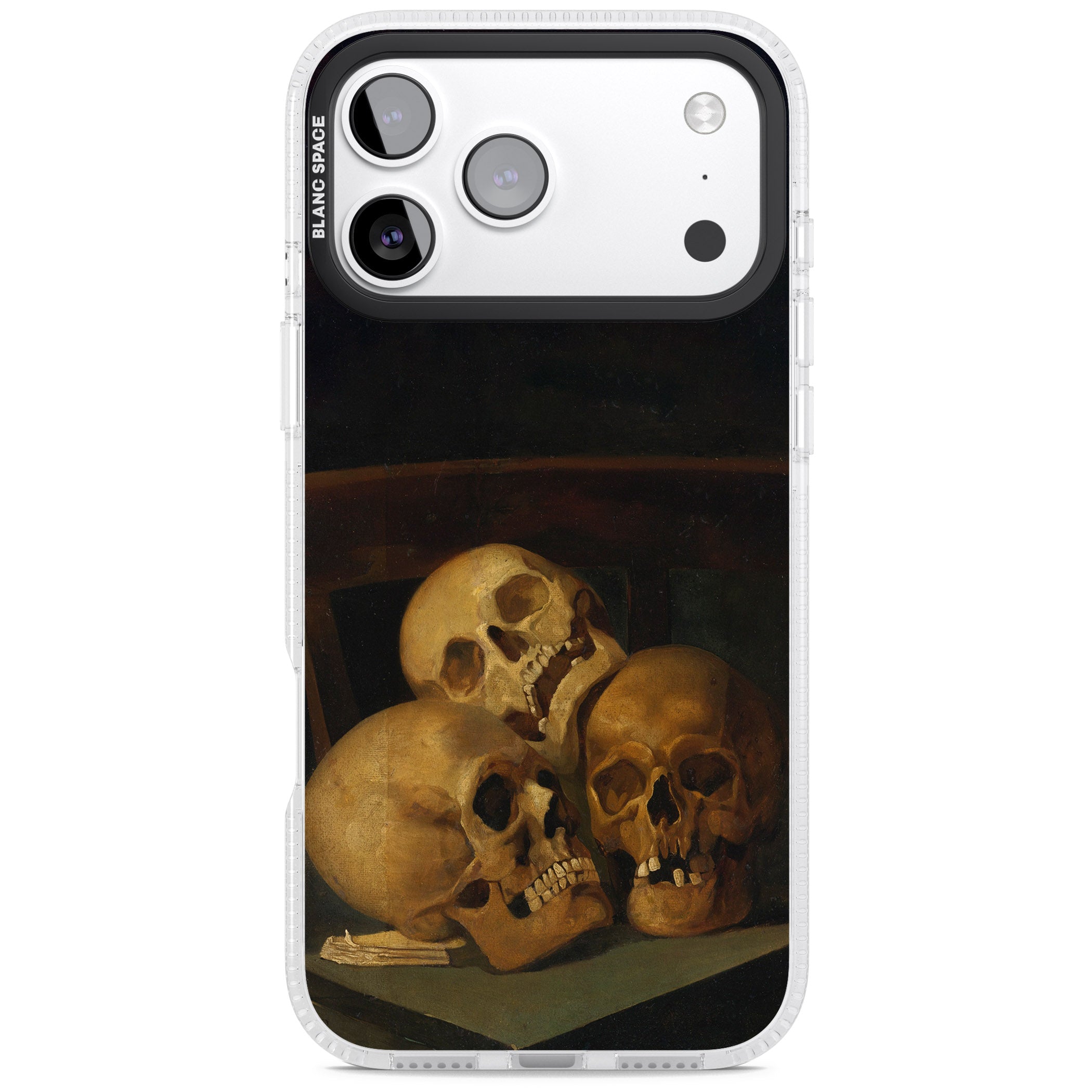 Still Life Of Three Skulls iPhone 17 Pro Max Impact Air Clear Phone Case