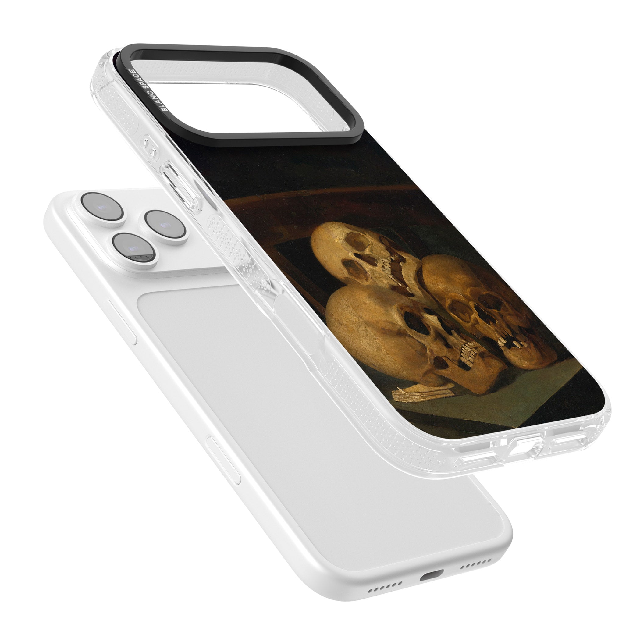 Still Life Of Three Skulls iPhone 17 Pro Max Impact Air Clear Phone Case Colours