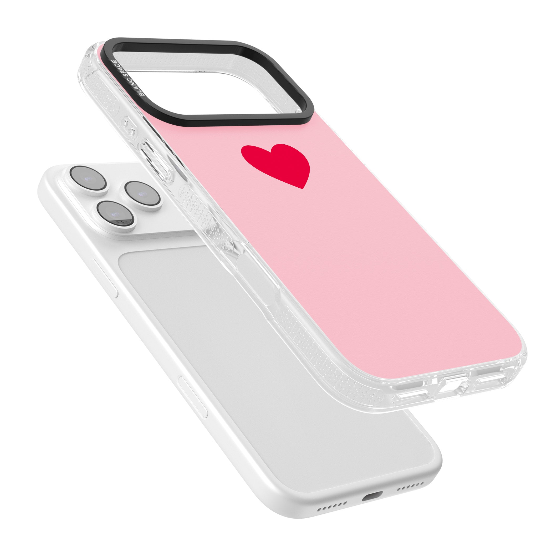 Red & Pink Heart iPhone 17 Pro Max Impact Air Clear Phone Case Colours