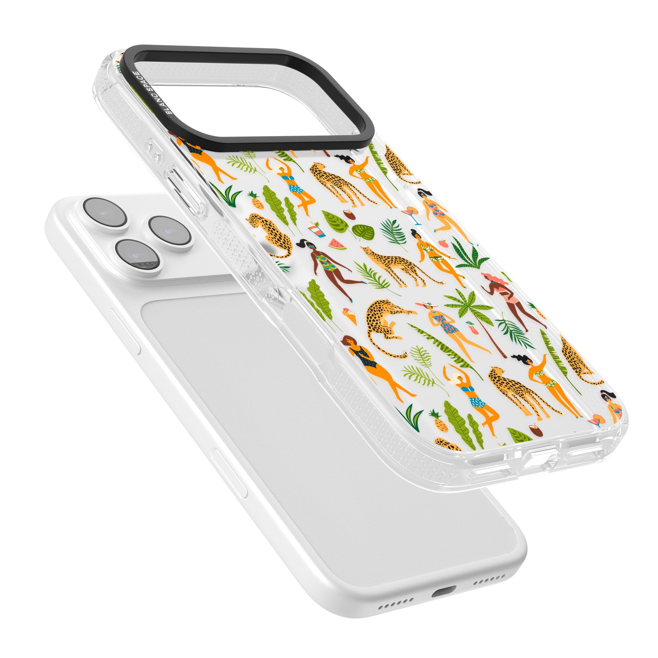 Tropical Party Vibes iPhone 17 Pro Max Impact Air Clear Phone Case Colours