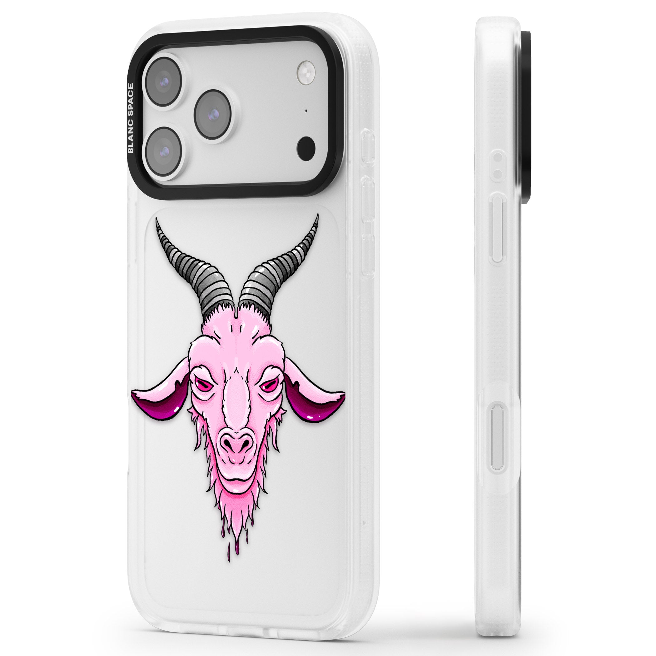 Ba Phomet iPhone 17 Pro Max Impact Air Clear Phone Case Side Profile