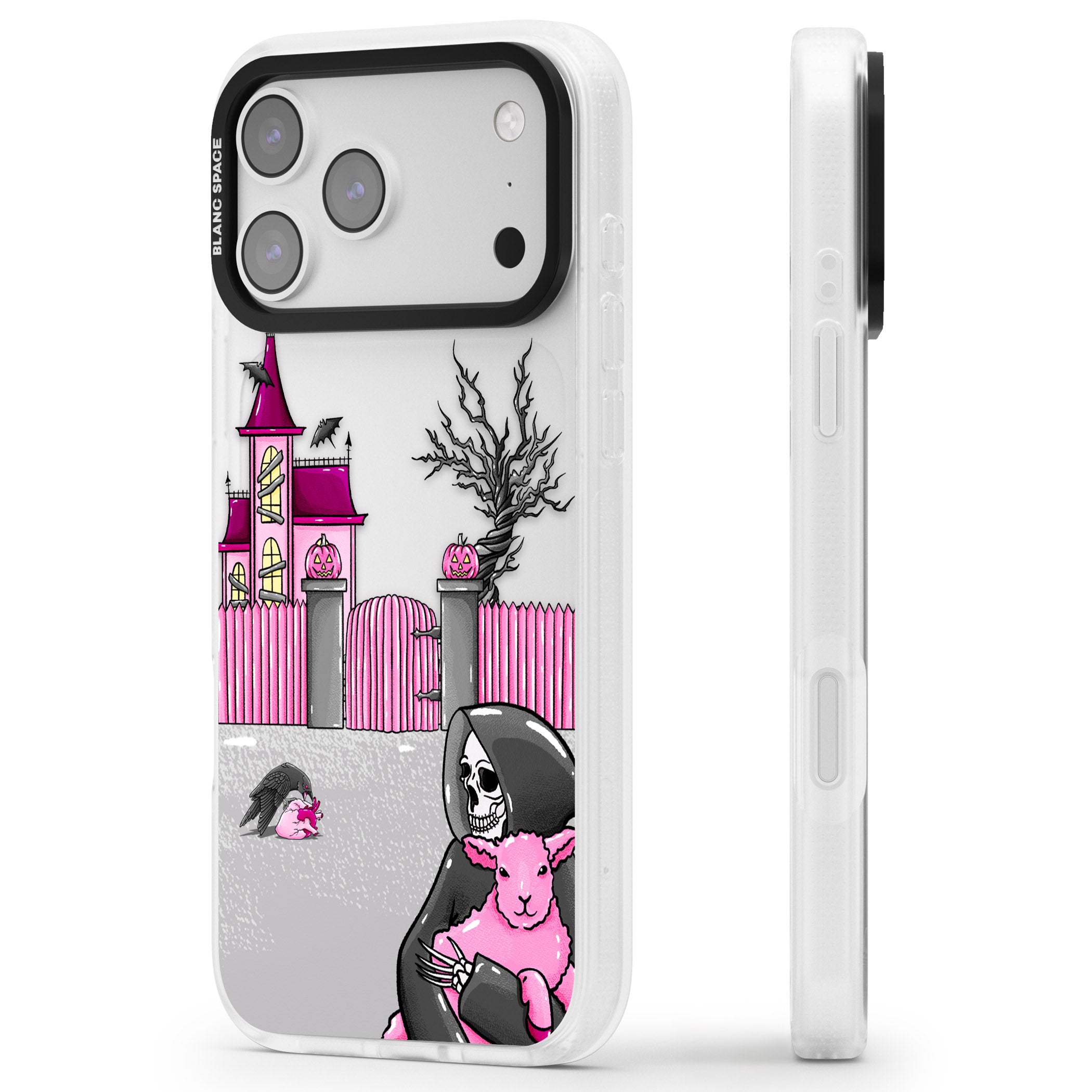 Left With My Heart iPhone 17 Pro Max Impact Air Clear Phone Case Side Profile