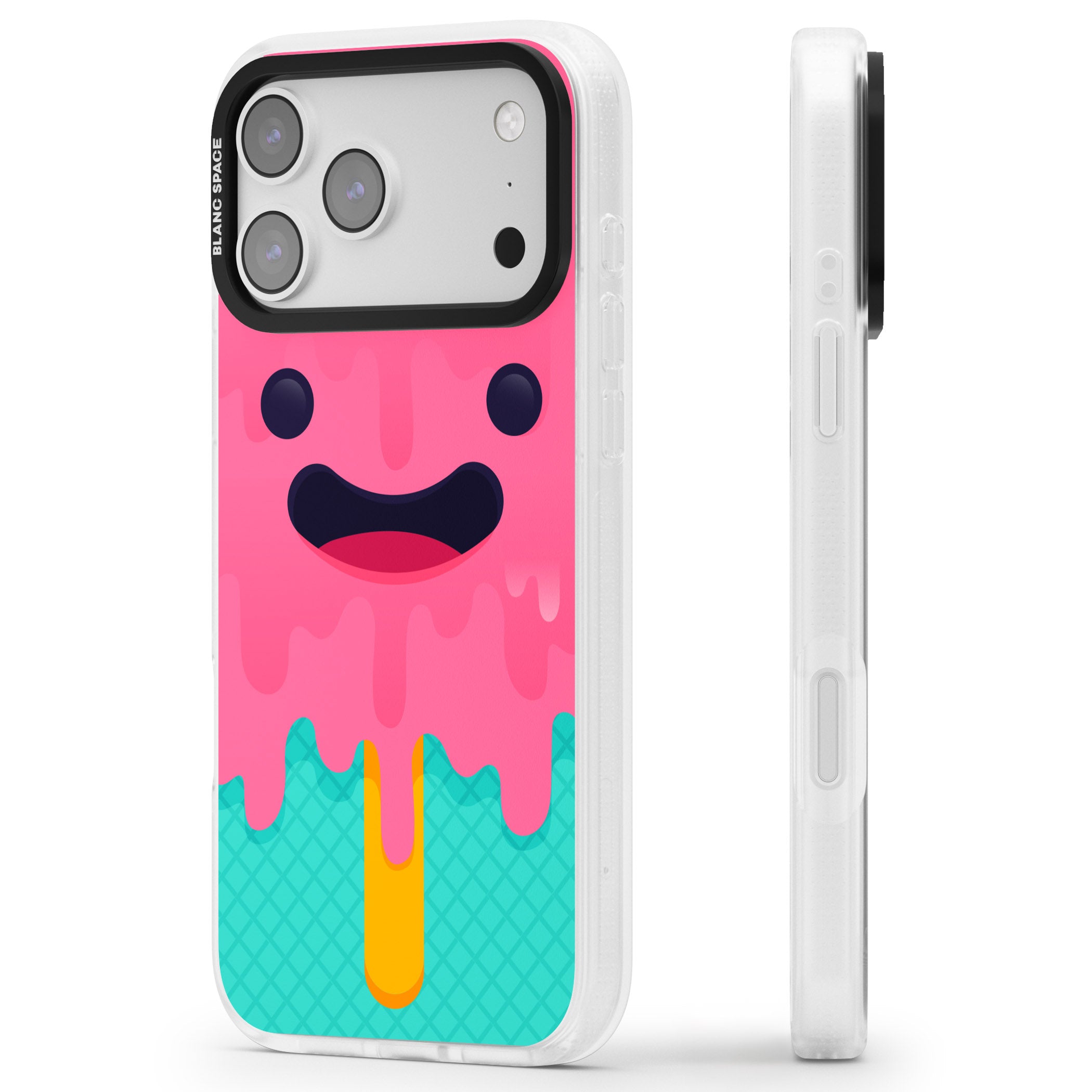 Ice Lolly iPhone 17 Pro Impact Air Clear Phone Case Side Profile